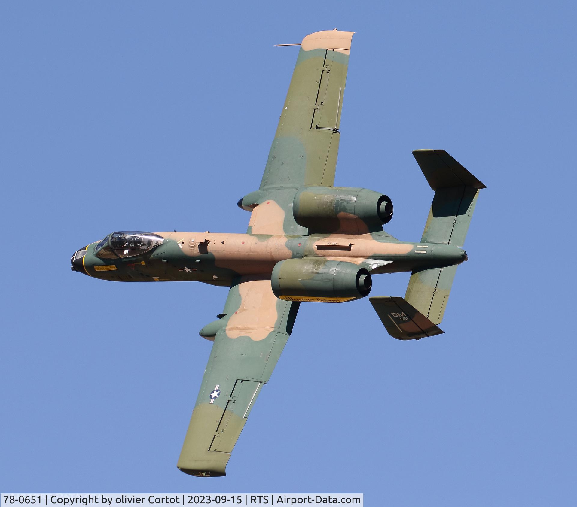 Aircraft 78-0651, 1978 Fairchild Republic A-10C Thunderbolt II, c/n A10-0271, 2023 air races, at RTS, photo by olivier Cortot