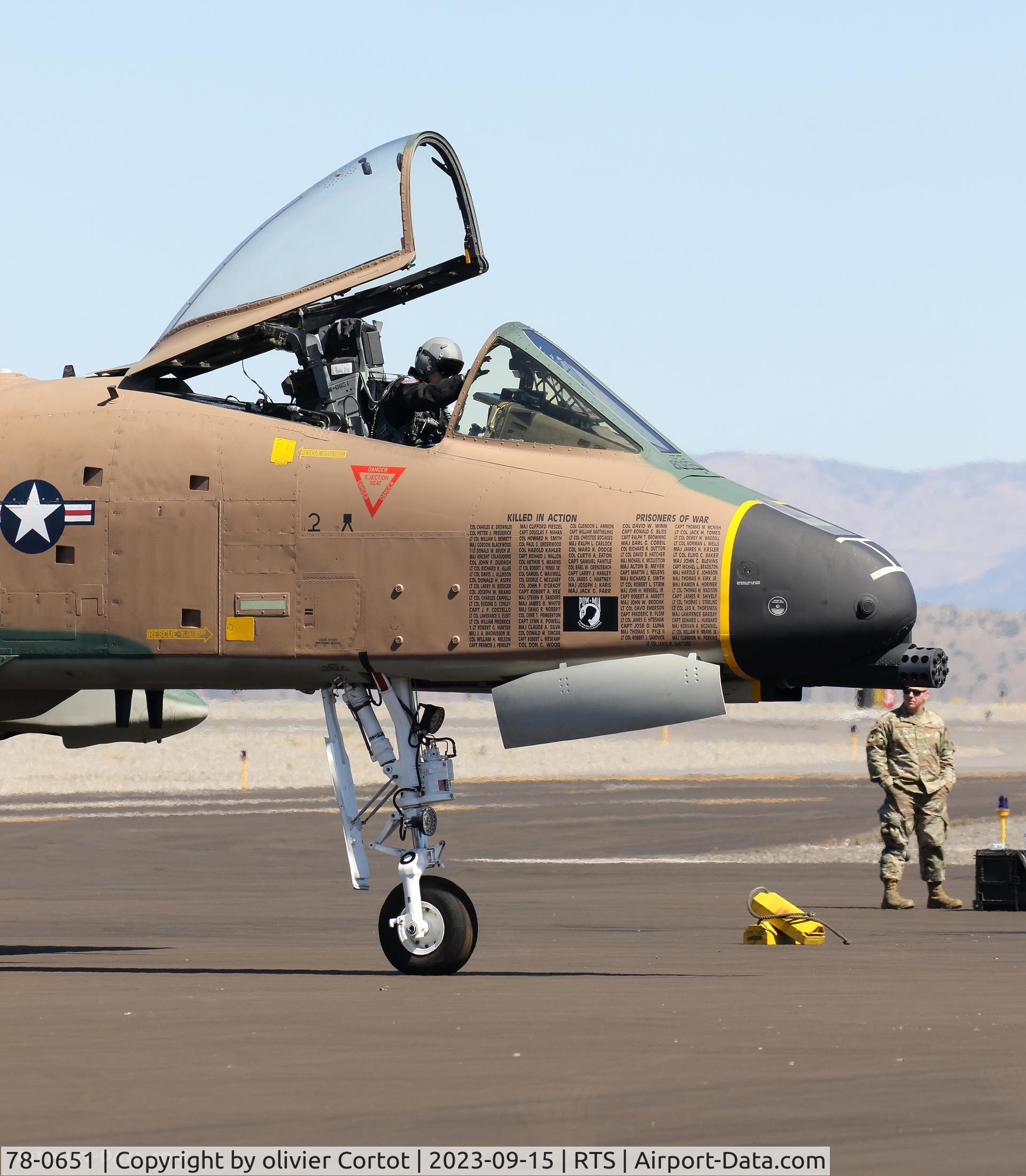 Aircraft 78-0651, 1978 Fairchild Republic A-10C Thunderbolt II, c/n A10-0271, 2023 air races, at RTS, photo by olivier Cortot