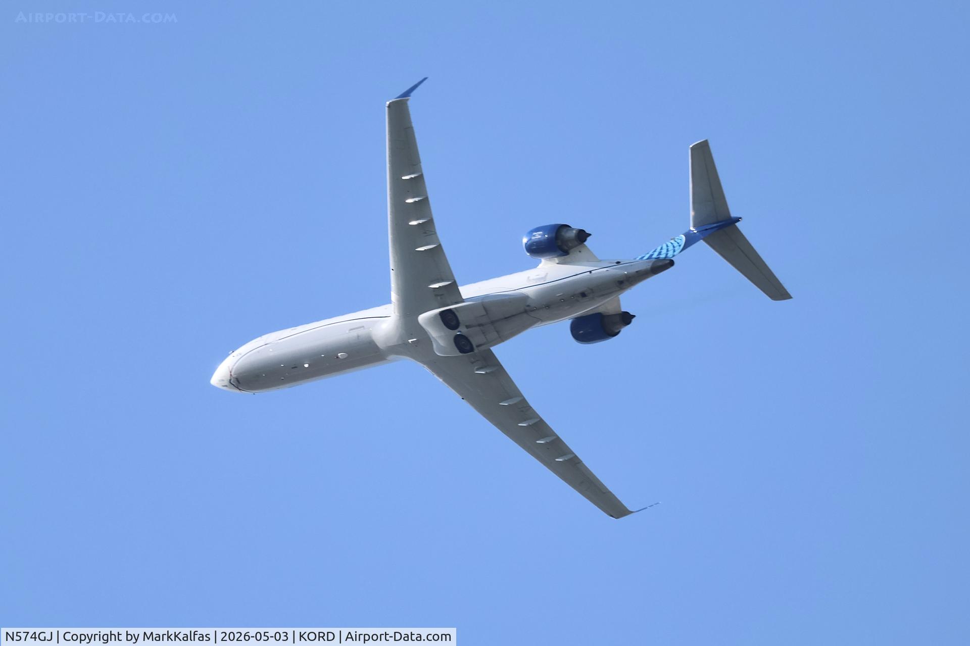N574GJ, 2006 Bombardier CRJ-700 (CL-600-2C10) Regional Jet, c/n 10259, CRJ7 SkyWest / United Express Bombardier CRJ 550 N574GJ departing 28R KORD 