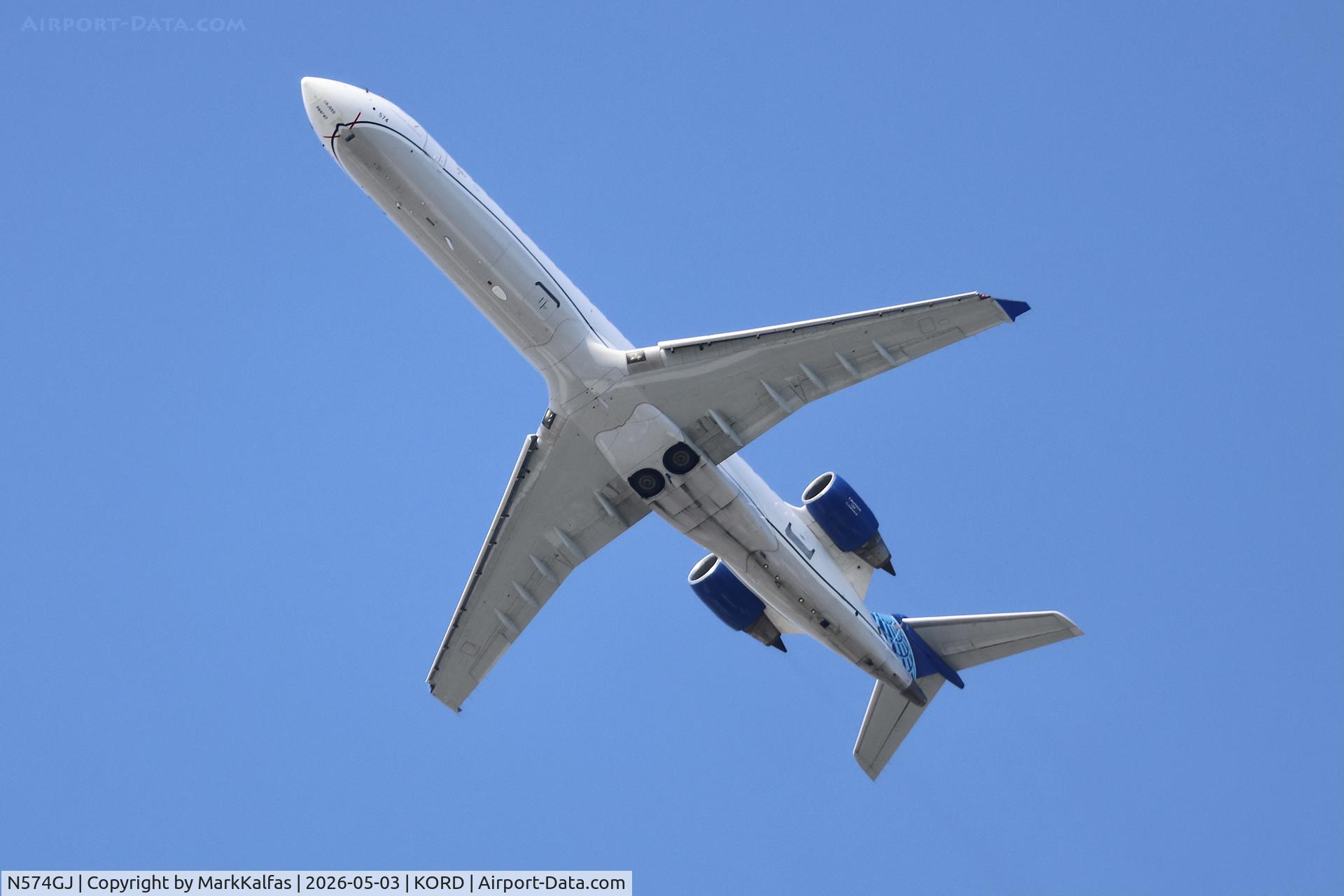 N574GJ, 2006 Bombardier CRJ-700 (CL-600-2C10) Regional Jet, c/n 10259, CRJ7 SkyWest / United Express Bombardier CRJ 550 N574GJ departing 28R KORD