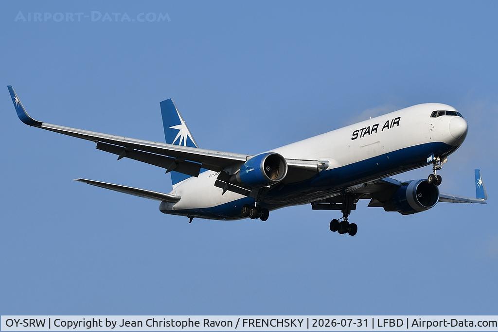 OY-SRW, 2007 Boeing 767-346F, c/n 35818 l/n 960, 	Toulouse (TLS)	Bordeaux (BOD)	DJ6311