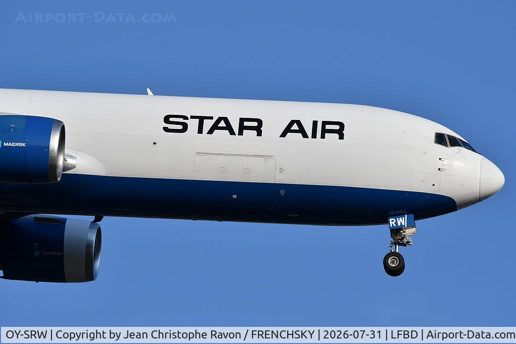 OY-SRW, 2007 Boeing 767-346F, c/n 35818 l/n 960, 	Toulouse (TLS)	Bordeaux (BOD)	DJ6311