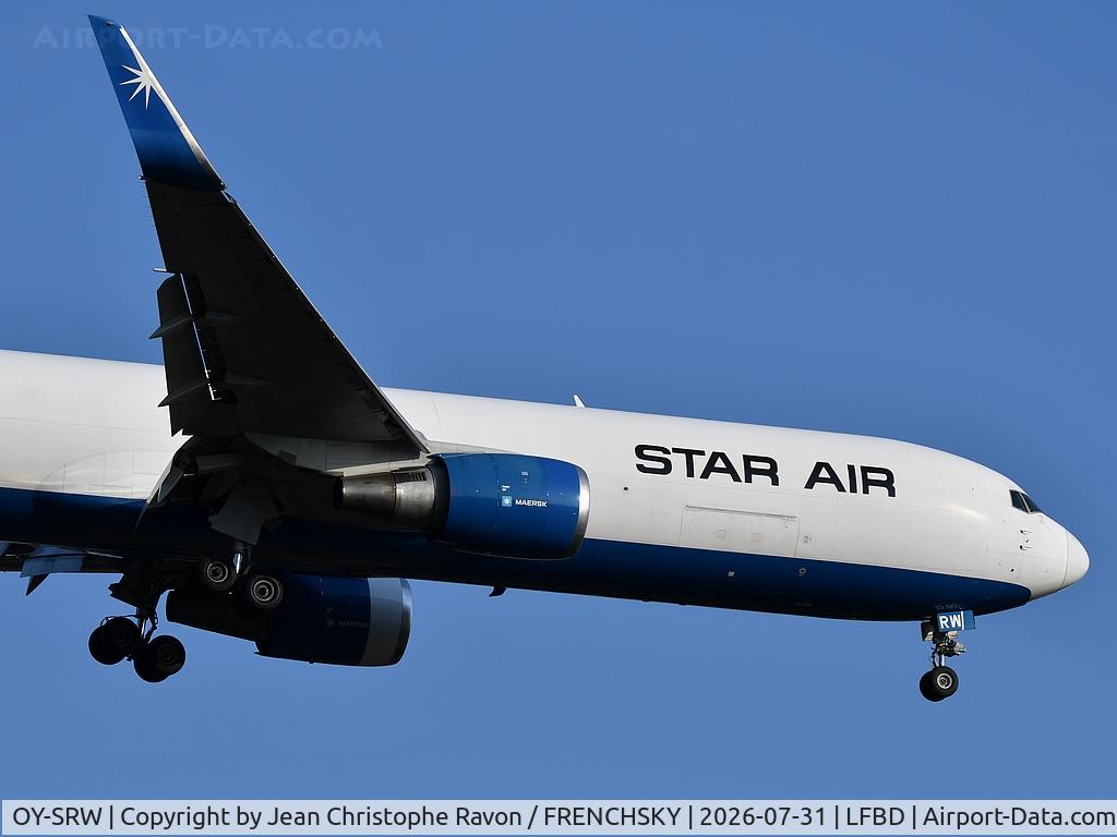 OY-SRW, 2007 Boeing 767-346F, c/n 35818 l/n 960, 	Toulouse (TLS)	Bordeaux (BOD)	DJ6311