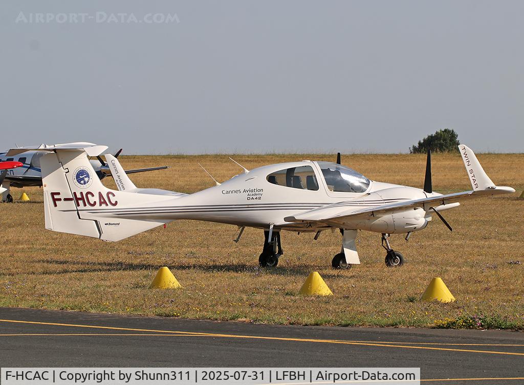 F-HCAC, Diamond DA-42 Twin Star, c/n 42.261, Parked in the grass...
