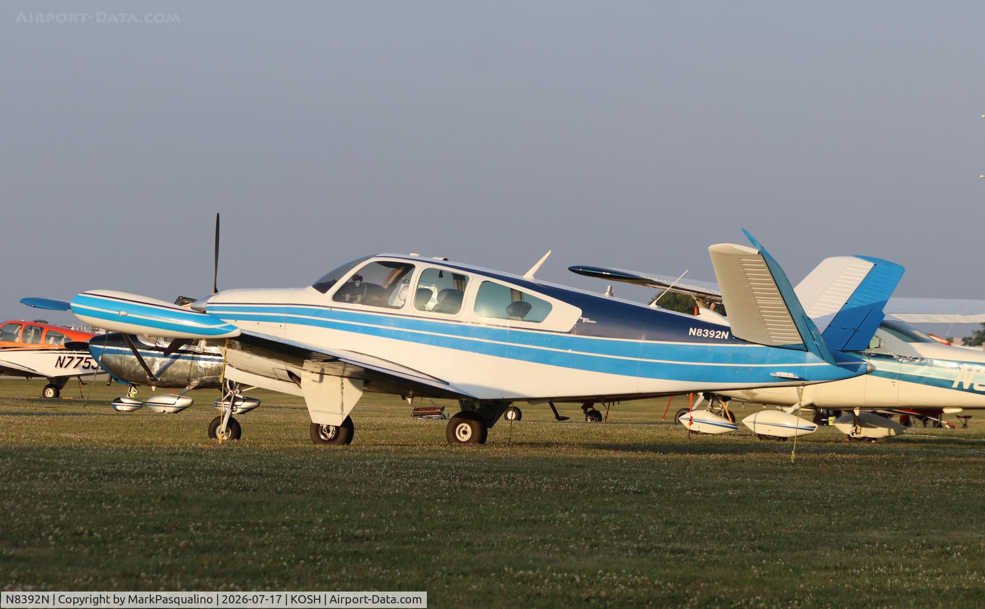 Aircraft N8392N, 1968 Beech V35A Bonanza, c/n D-8775, Beech V35A, at KOSH, photo by MarkPasqualino