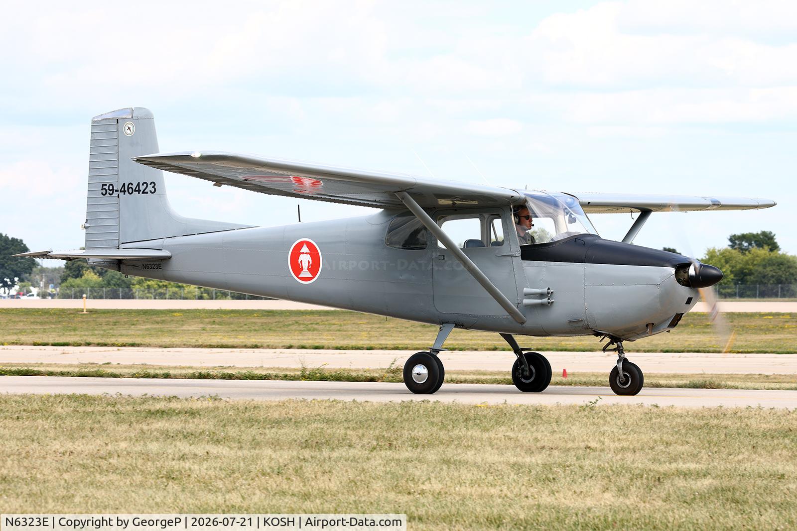 Aircraft N6323E, 1959 Cessna 172, c/n 46423, Airventure 2026., at KOSH, photo by GeorgeP