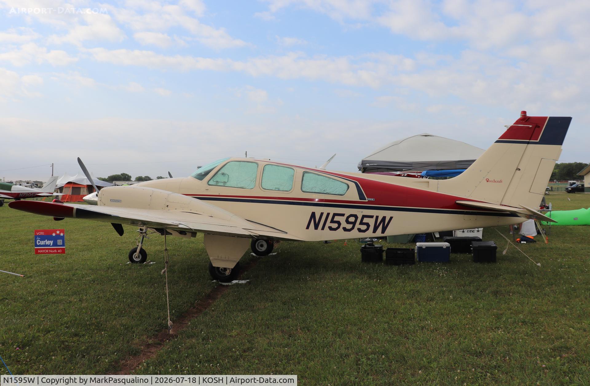 N1595W, 1972 Beech 95-B55 (T42A) Baron, c/n TC-1448, Beech B55