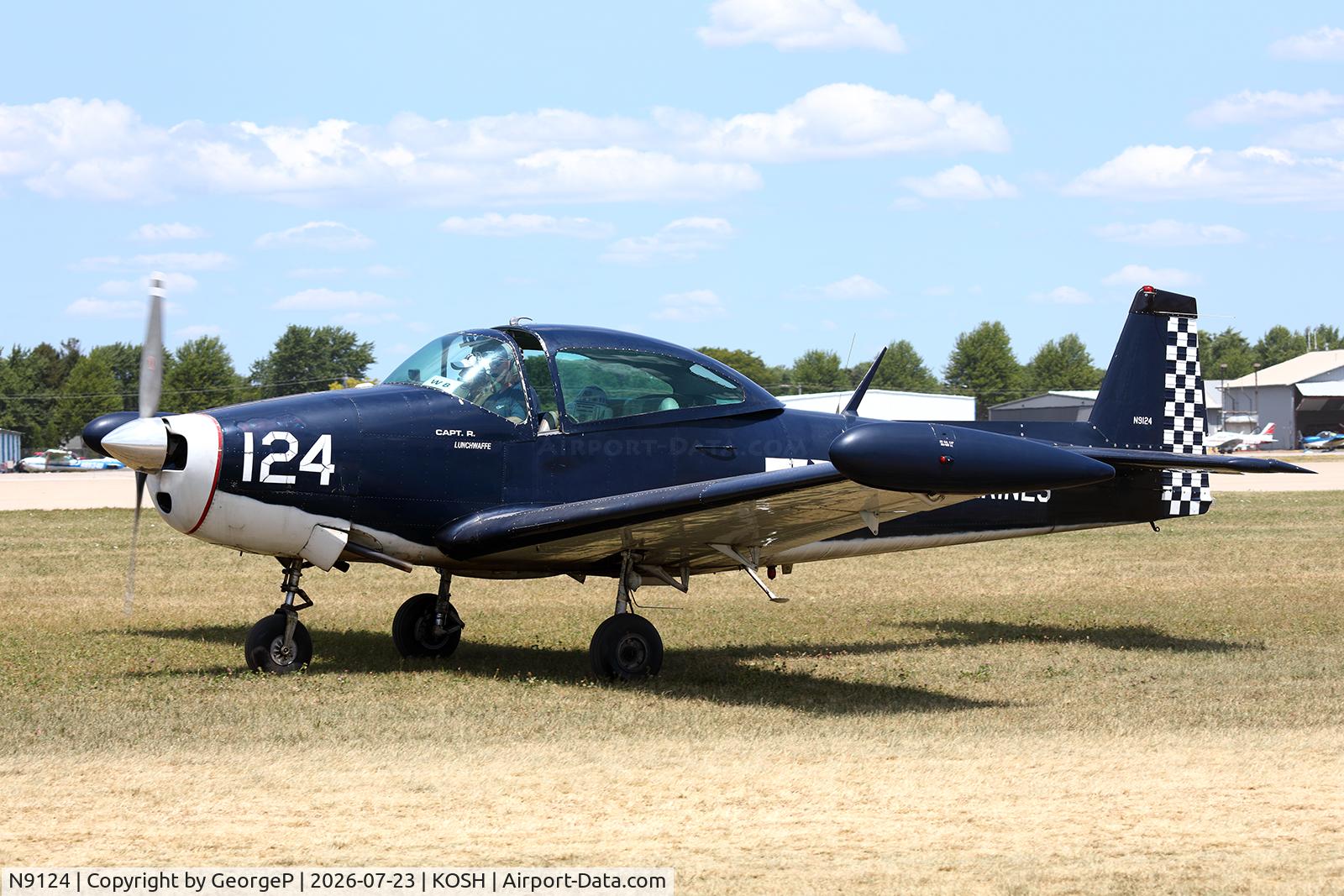 N9124, 1948 Ryan Navion A, c/n NAV-4-1189, Airventure 2026.