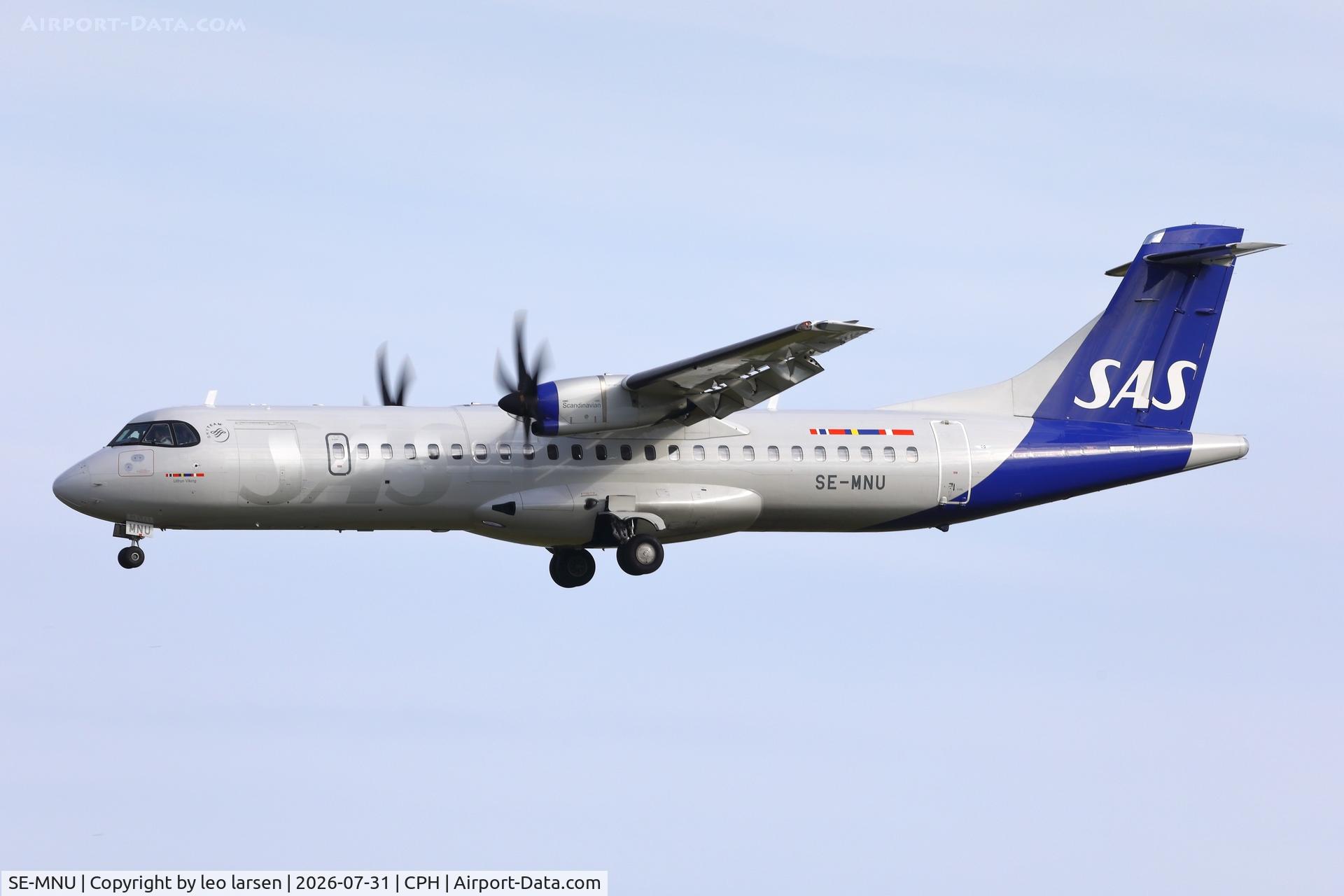 Aircraft SE-MNU, 2025 ATR 72-212A (600), c/n 1724, Copenhagen 31.7.2026, at CPH, photo by leo larsen