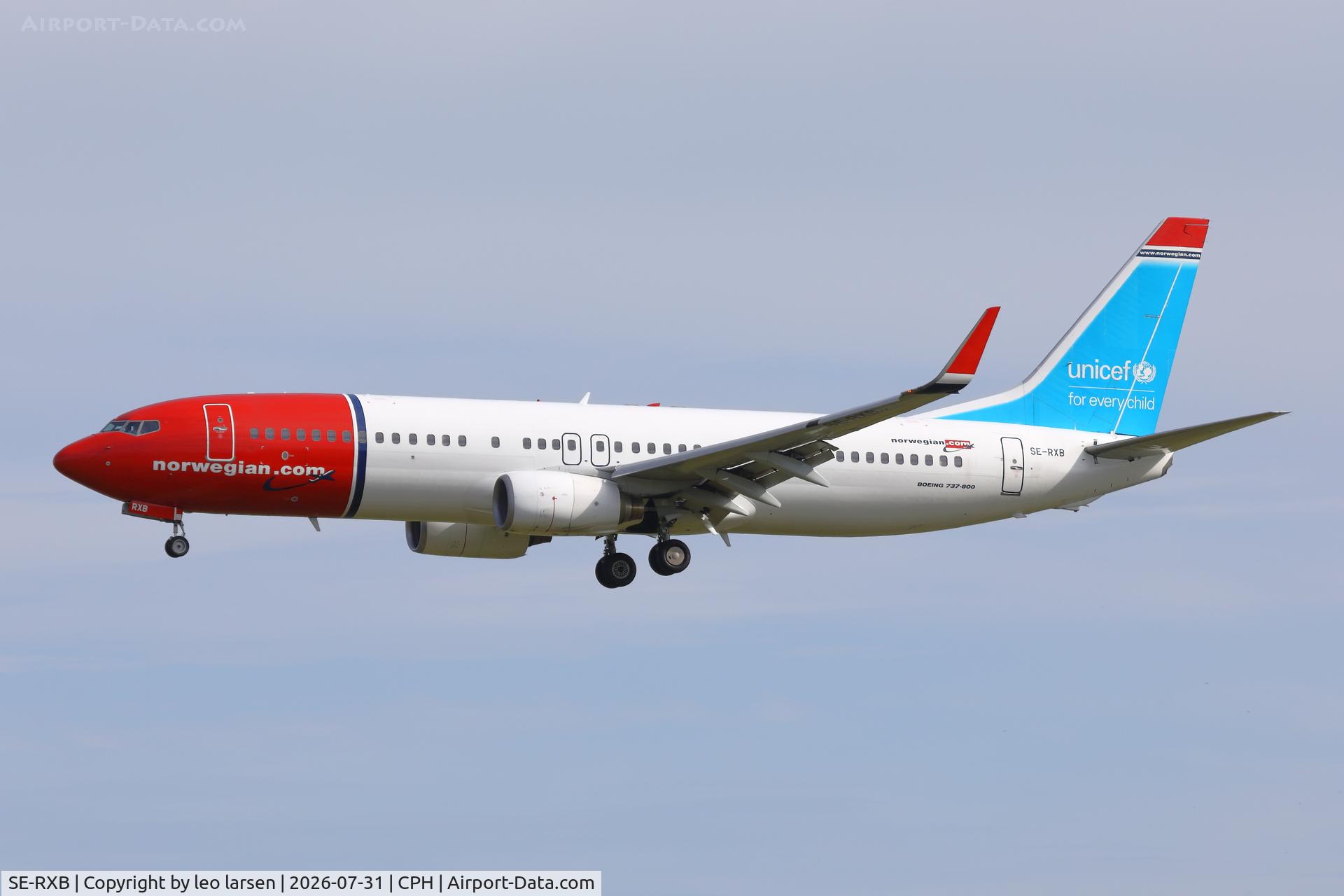 Aircraft SE-RXB, 2010 Boeing 737-84P, c/n 36781 l/n 3278, Copenhagen 31.7.2026, at CPH, photo by leo larsen