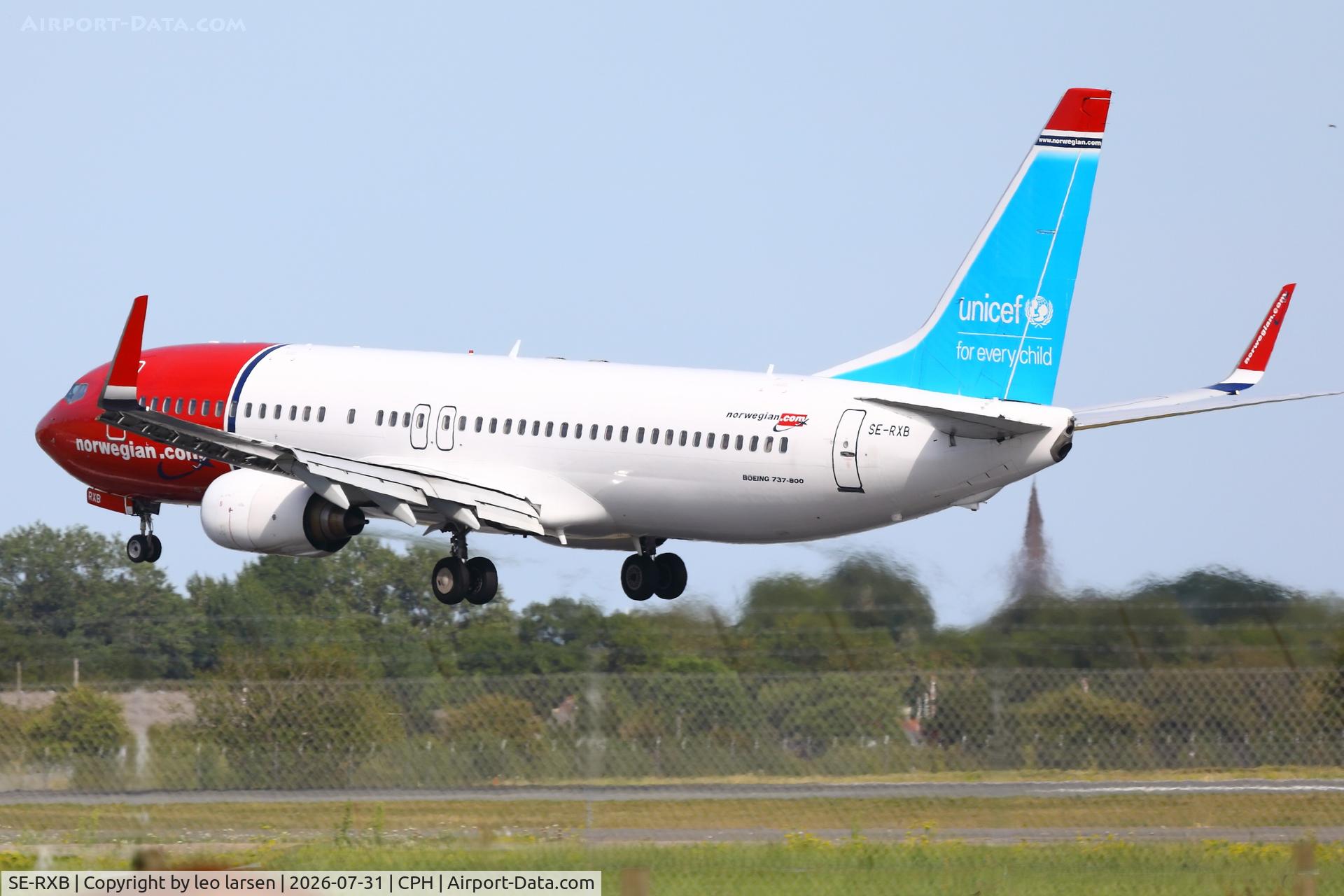 Aircraft SE-RXB, 2010 Boeing 737-84P, c/n 36781 l/n 3278, Copenhagen 31.7.2026, at CPH, photo by leo larsen