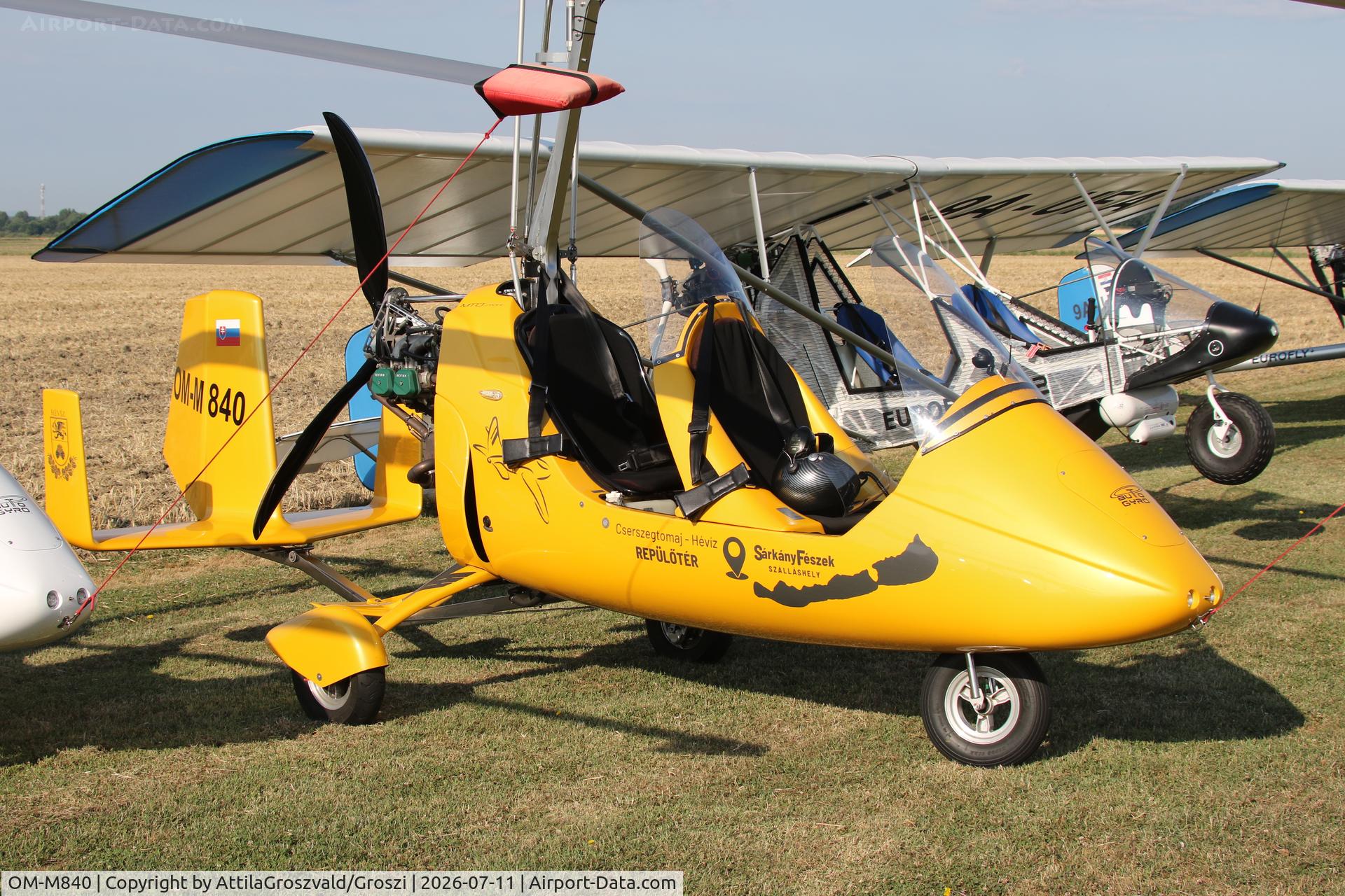 Aircraft OM-M840, 2016 Autogyro GmbH MTO Sport, c/n 1401, Becsehely, Mura Airport. Hungary, photo by AttilaGroszvald/Groszi