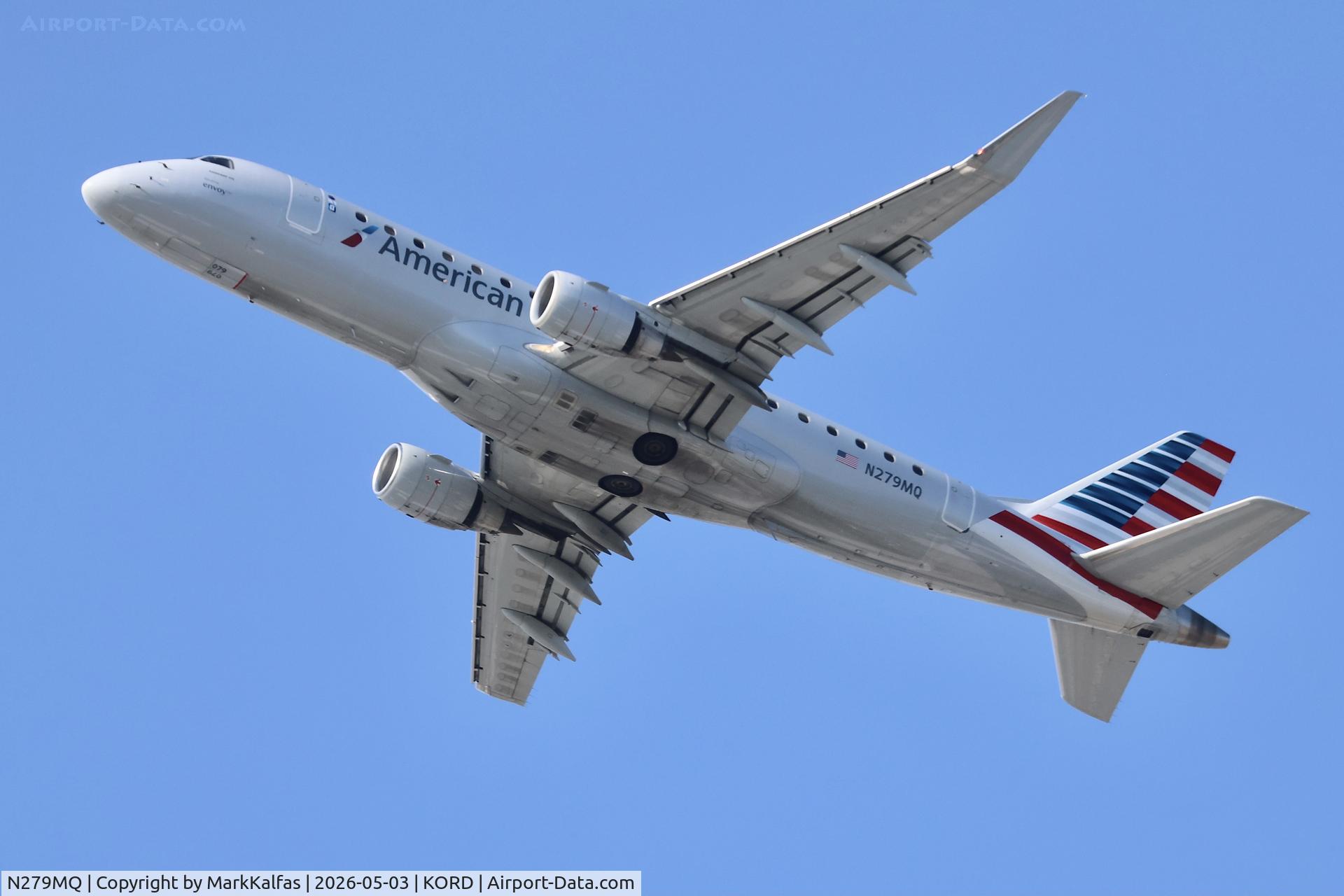Aircraft N279MQ, 2019 Embraer 175LR (ERJ-170-200LR), c/n 17000788, E75L Envoy / Amarican Eagle Embraer 175LR (ERJ N279MQ departing 28R KORD, at KORD, photo by MarkKalfas