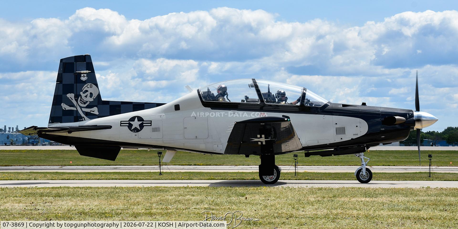 Aircraft 07-3869, 2007 Raytheon T-6A Texan II, c/n PT-424, MAFIA42, 41st FTS, at KOSH, photo by topgunphotography