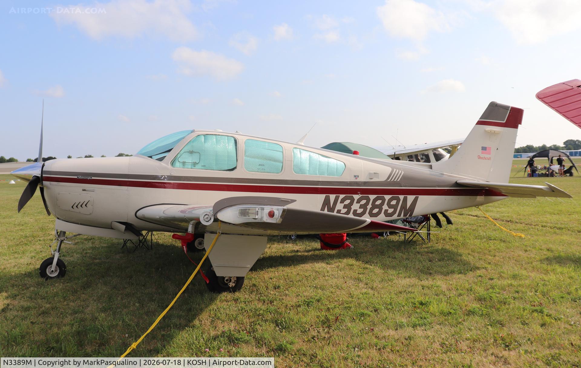 N3389M, 1989 Beech F33A Bonanza, c/n CE-1412, Beech F33A