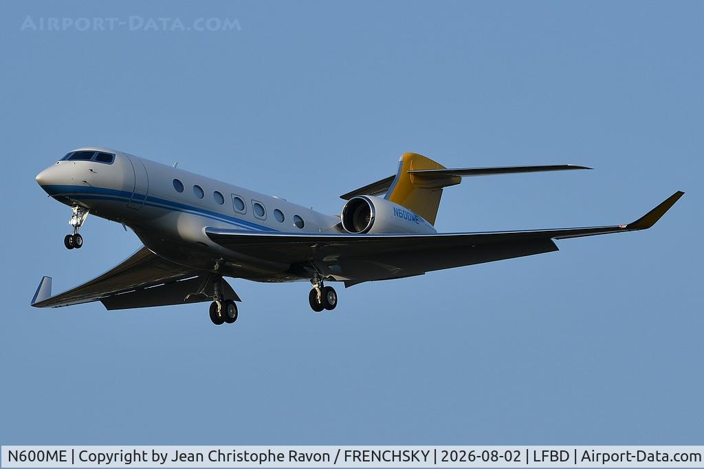 N600ME, 2025 Gulfstream 	  GVII-G600, c/n 73202, Miami (OPF)	Bordeaux (BOD)	(N600ME)