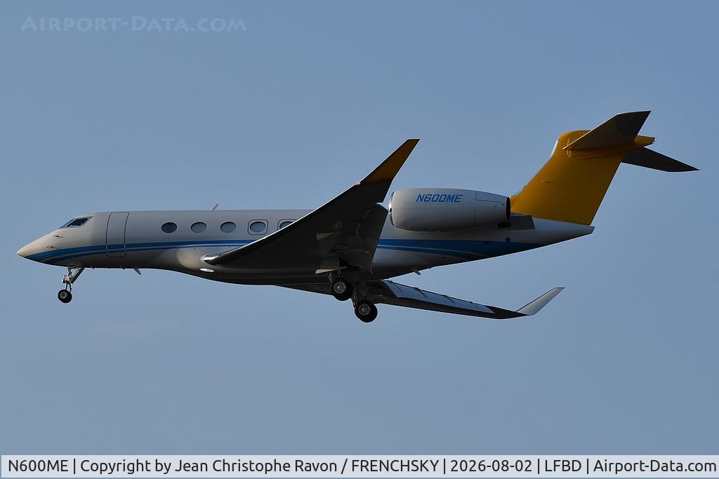 N600ME, 2025 Gulfstream 	  GVII-G600, c/n 73202, Miami (OPF)	Bordeaux (BOD)	(N600ME)