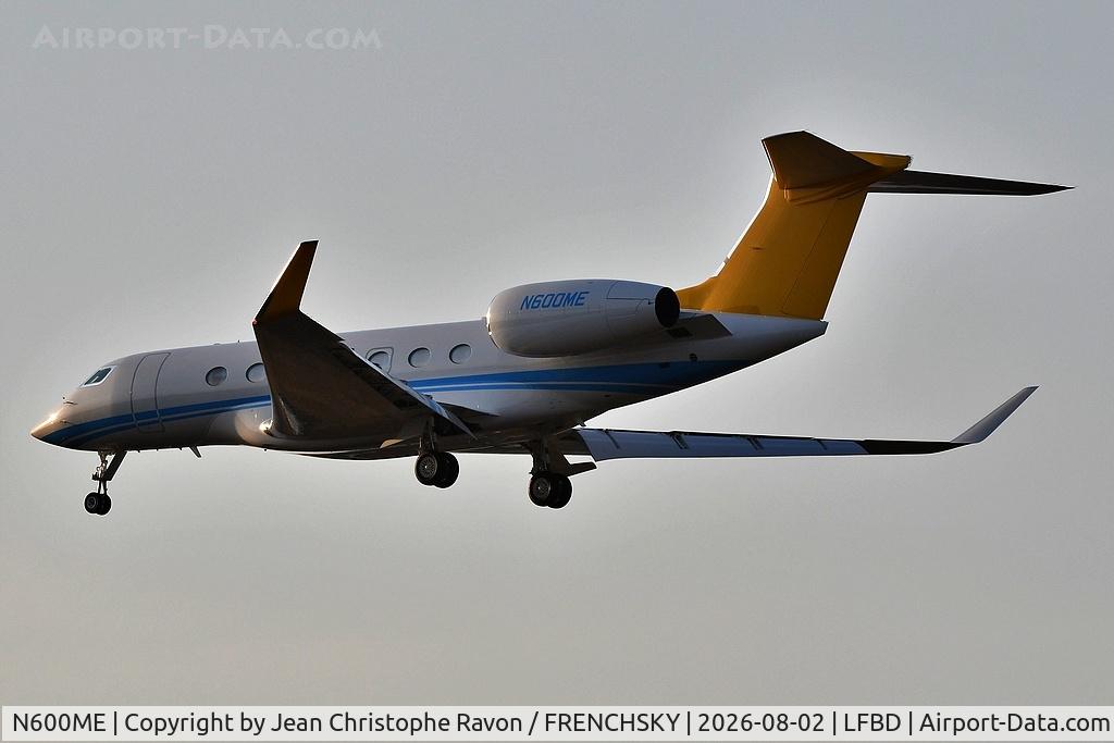 N600ME, 2025 Gulfstream 	  GVII-G600, c/n 73202, Miami (OPF)	Bordeaux (BOD)	(N600ME)