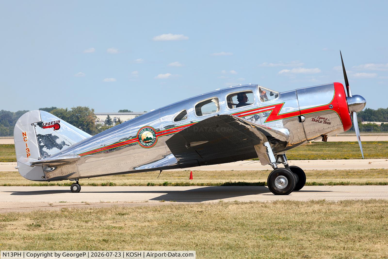 Aircraft N13PH, 1938 Spartan 7W Executive, c/n 13, Airventure 2026., at KOSH, photo by GeorgeP