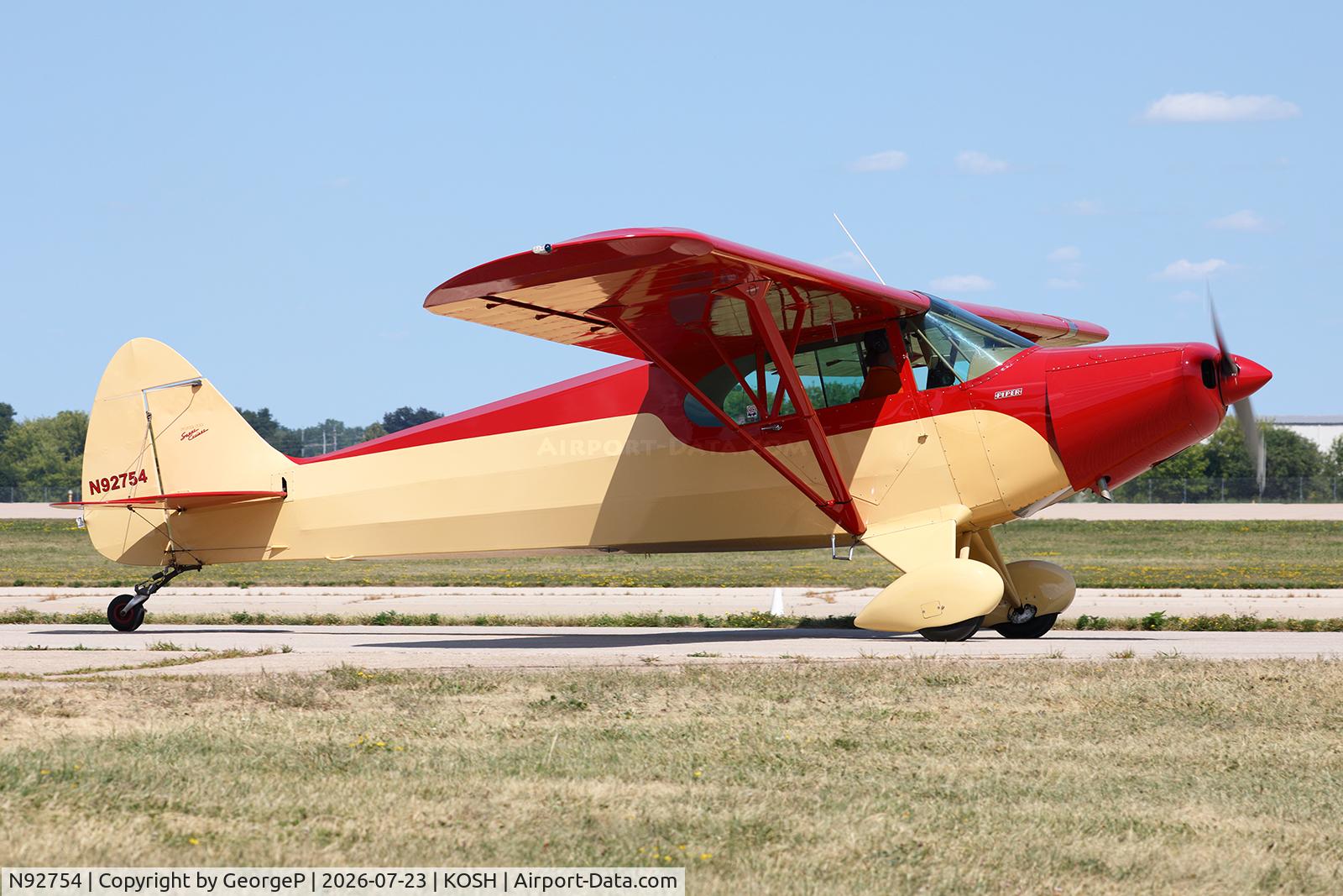 Aircraft N92754, 1956 Cessna 182A Skylane, c/n 33923, Airventure 2026., at KOSH, photo by GeorgeP