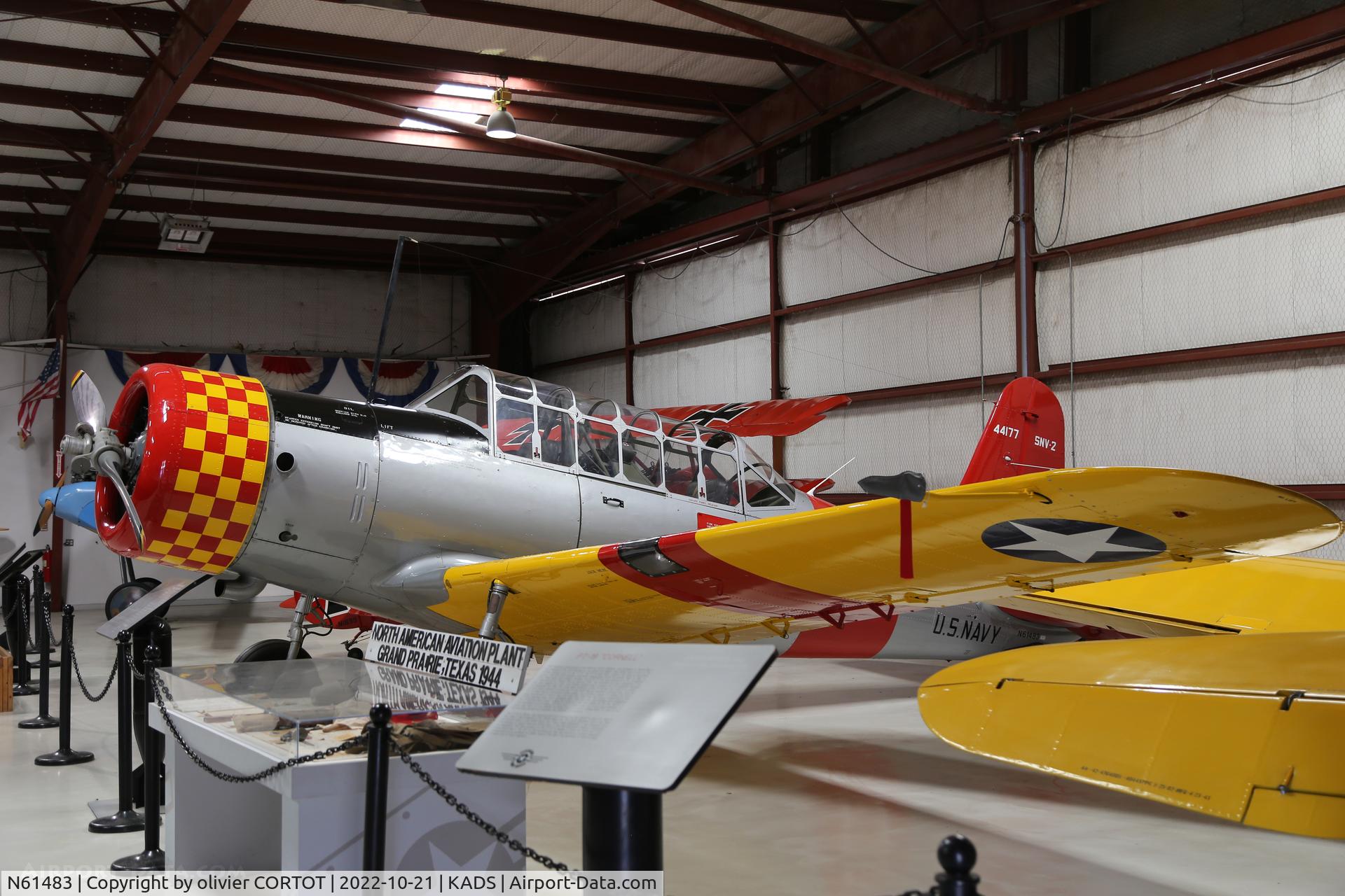 Aircraft N61483, 1943 Consolidated Vultee SNV-2, c/n 79-1420, 2022, at KADS, photo by olivier CORTOT
