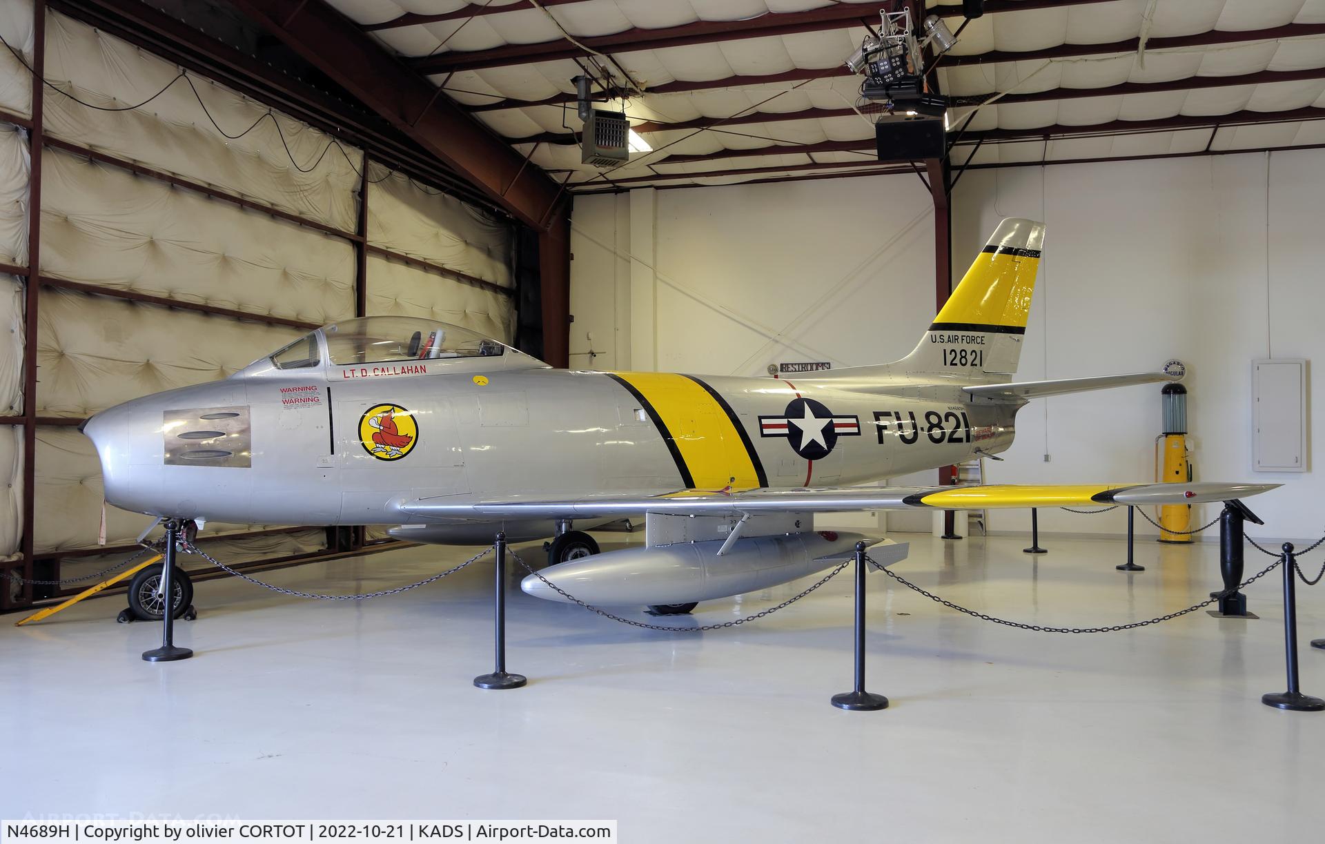 Aircraft N4689H, 1954 Canadair CL-13 Sabre 5, c/n 1083, 2022, at KADS, photo by olivier CORTOT