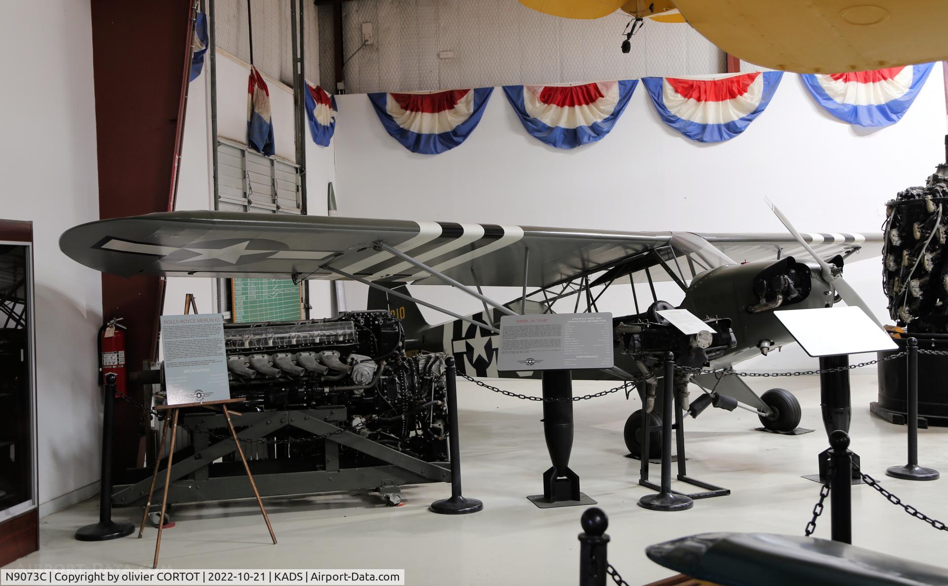 Aircraft N9073C, 1945 Piper J3C-65 Cub, c/n 13976, 2022, at KADS, photo by olivier CORTOT