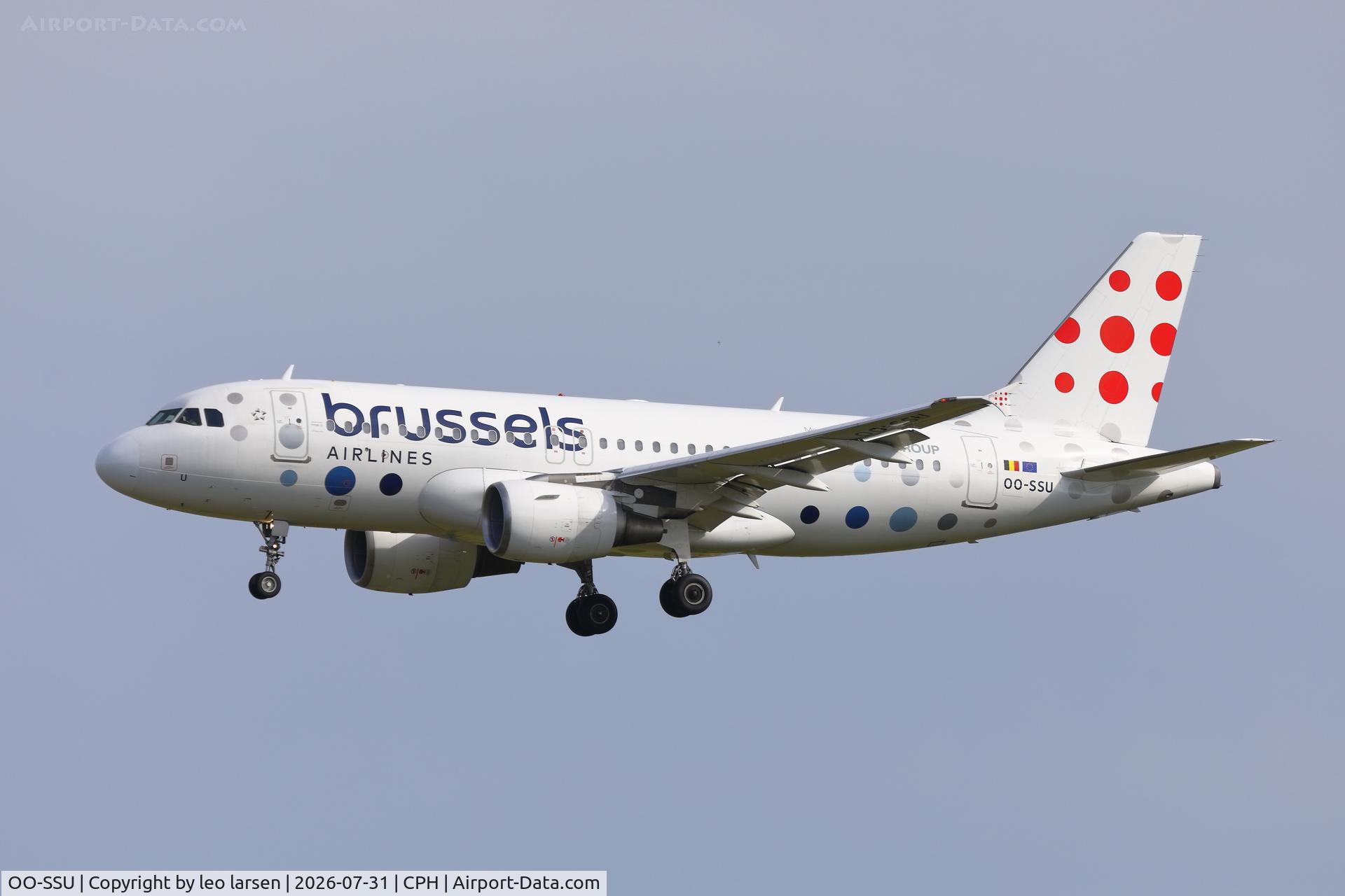 Aircraft OO-SSU, 2004 Airbus A319-111, c/n 2230, Copenhagen 31.7.2026, at CPH, photo by leo larsen