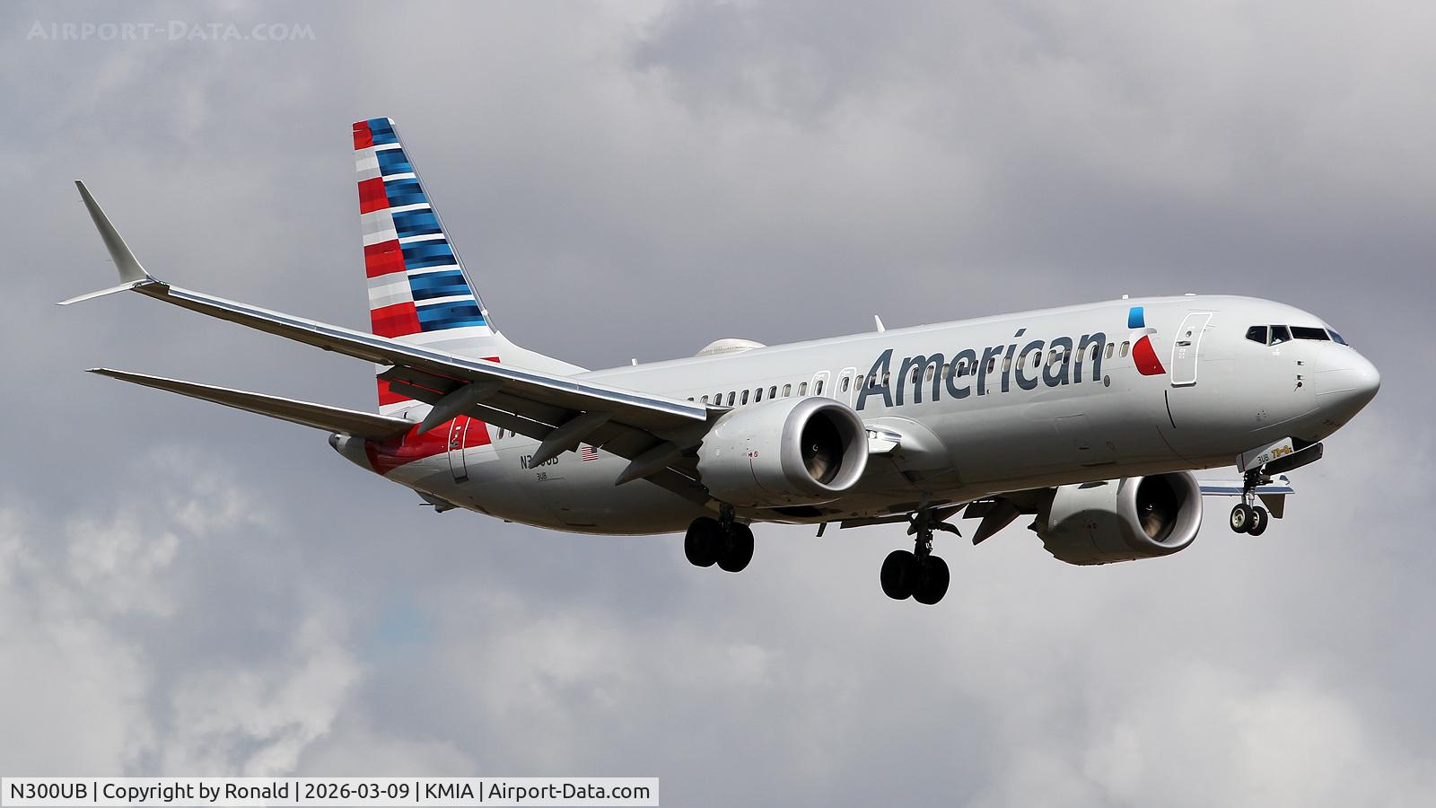 N300UB, 2025 Boeing 737-8 MAX, c/n 44506 l/n 9032, at mia
