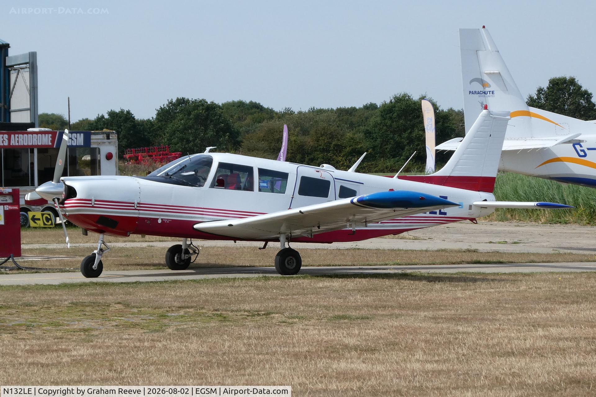 Aircraft N132LE, 1966 Piper PA-32-300 Cherokee Six Cherokee Six, c/n 32-40038, Parked at Beccles., at EGSM, photo by Graham Reeve