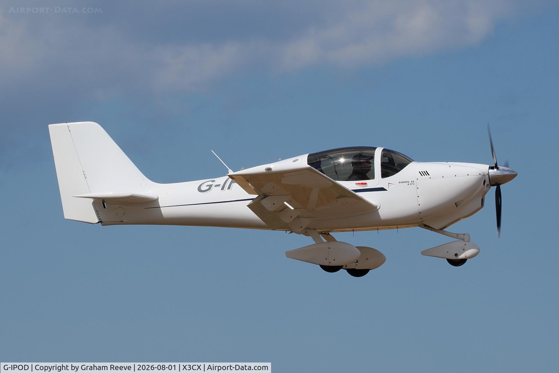 Aircraft G-IPOD, 2007 Europa XS Tri-Gear, c/n PFA 247-14007, Landing at Northrepps., at X3CX, photo by Graham Reeve