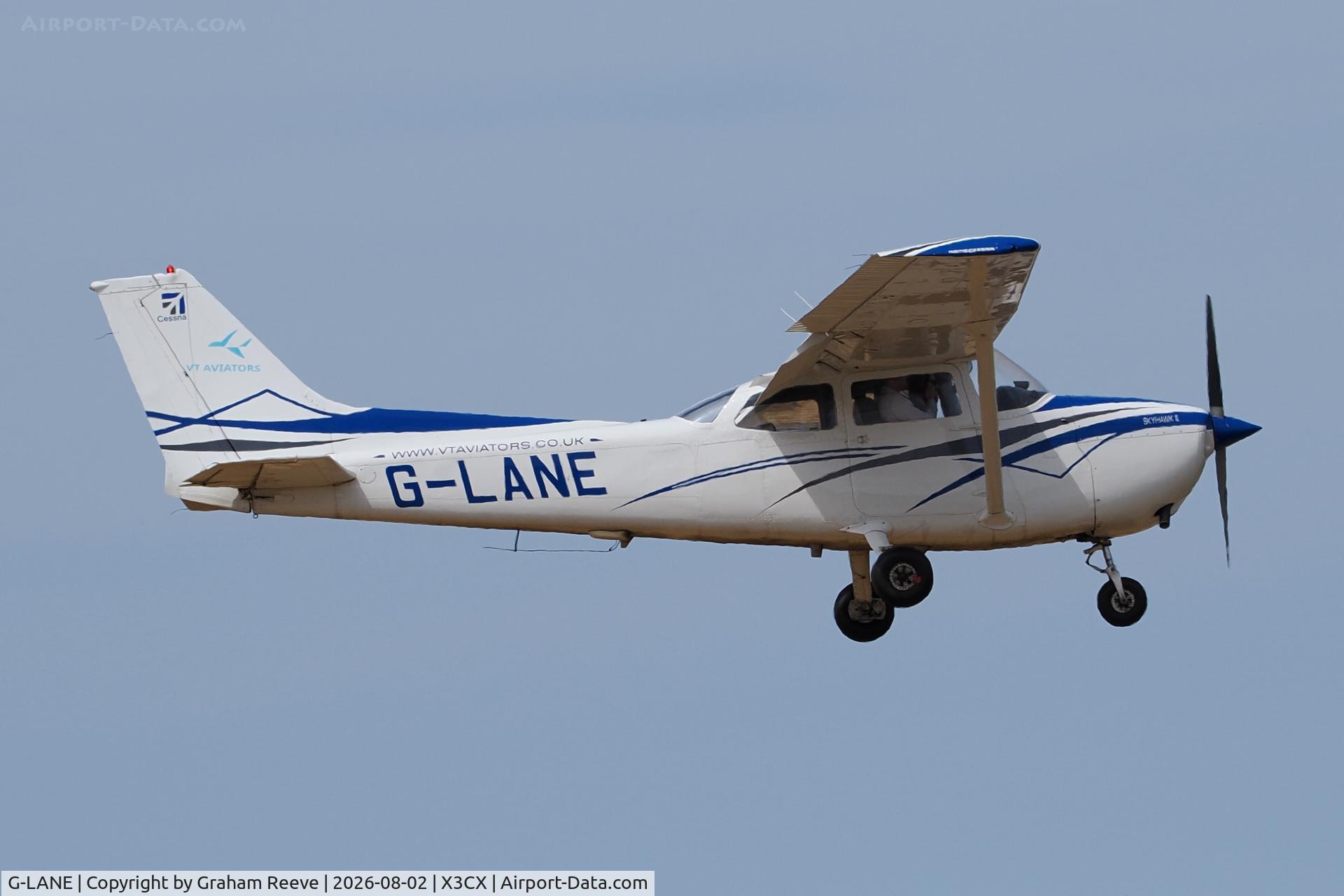 Aircraft G-LANE, 1979 Reims Cessna F172N, c/n 1853, Landing at Northrepps., at X3CX, photo by Graham Reeve
