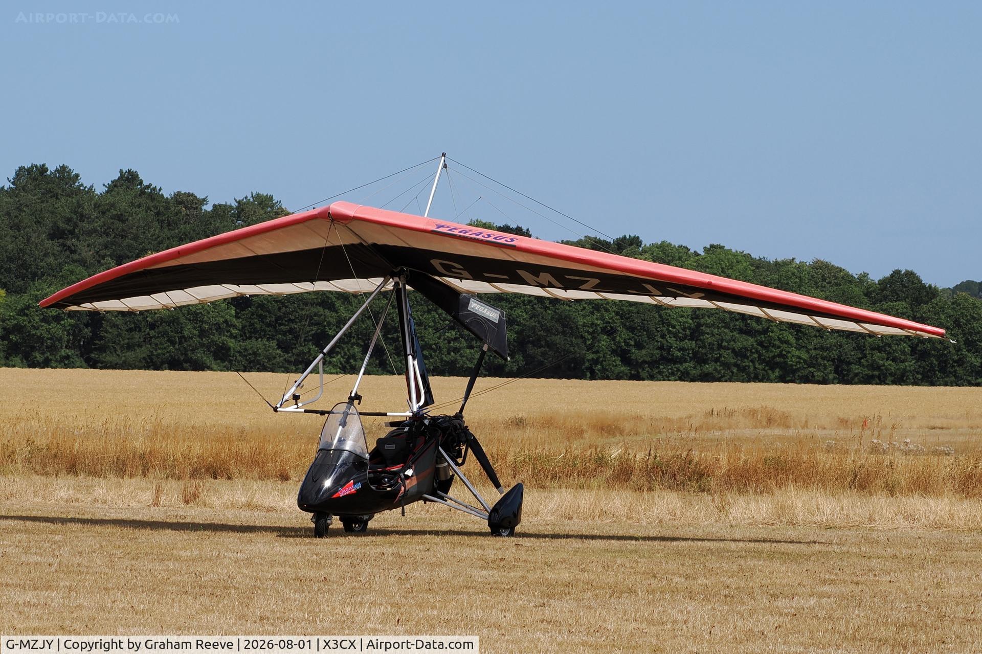 Aircraft G-MZJY, 1997 Pegasus Quantum 15-912, c/n 7394, Parked at Northrepps., at X3CX, photo by Graham Reeve