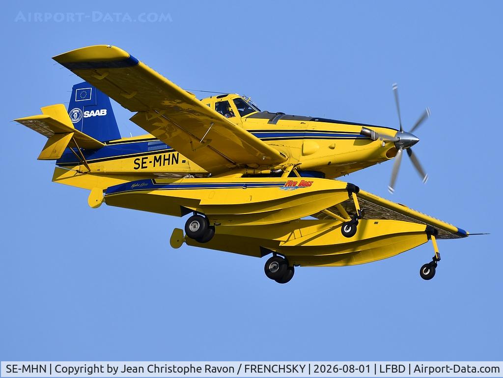 Aircraft SE-MHN, Air Tractor AT-802F Fire Boss, c/n 802-0751, TGT42, at LFBD, photo by Jean Christophe Ravon / FRENCHSKY