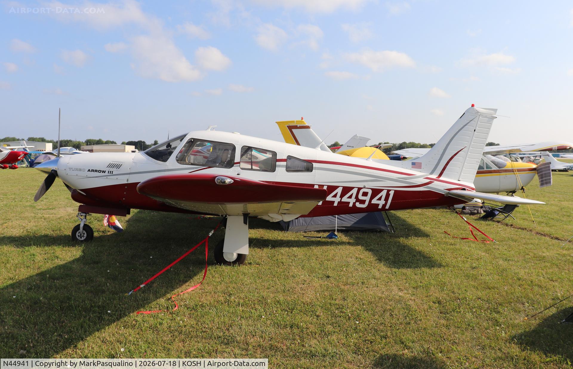 Aircraft N44941, 1977 Piper PA-28R-201T Cherokee Arrow III, c/n 28R-7703344, Piper PA-28R-201T, at KOSH, photo by MarkPasqualino