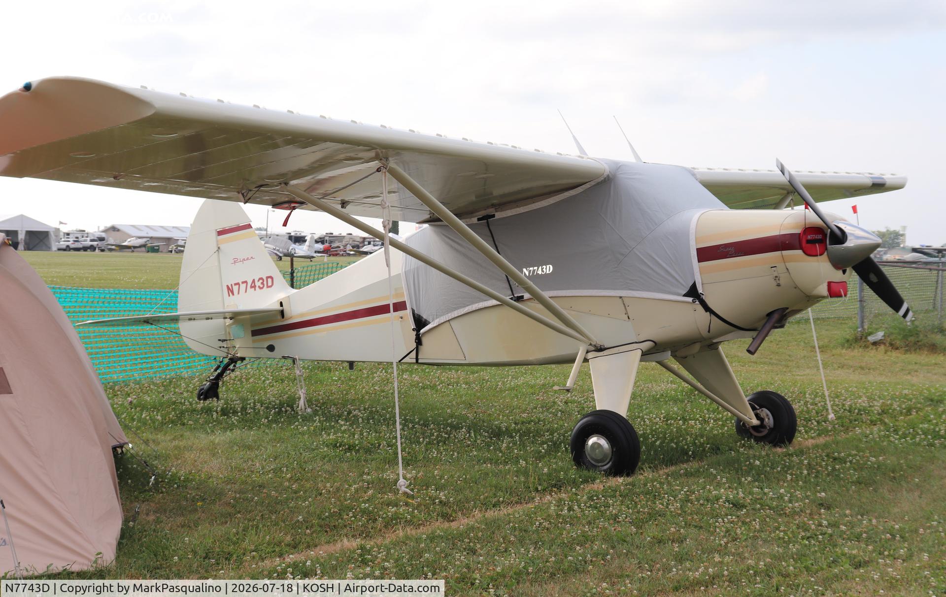 Aircraft N7743D, 1957 Piper PA-22-150 Tri-Pacer, c/n 22-5422, Piper PA-22-150, at KOSH, photo by MarkPasqualino