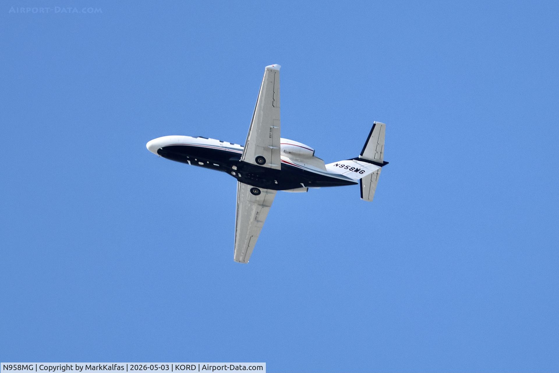Aircraft N958MG, 2013 Cessna 525, c/n 5250805, C525 MGI AIR INC, CITATION M2, N958MG departing 28R KORD, at KORD, photo by MarkKalfas