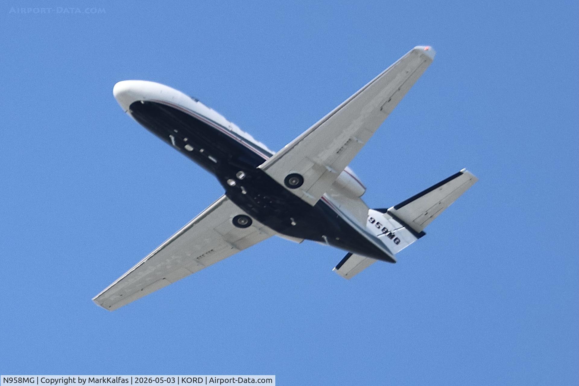 Aircraft N958MG, 2013 Cessna 525, c/n 5250805, C525 MGI AIR INC, CITATION M2, N958MG departing 28R KORD, at KORD, photo by MarkKalfas