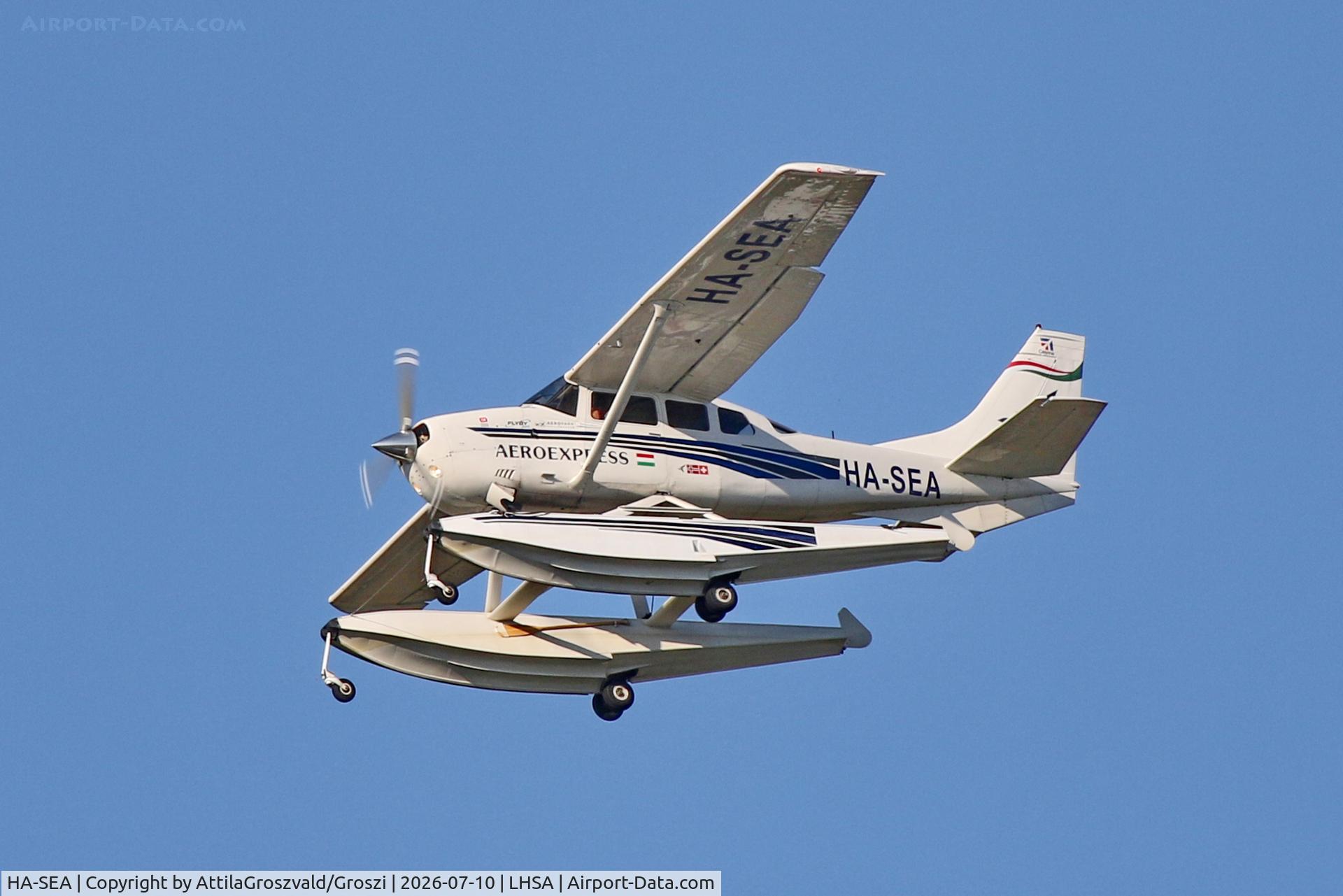 Aircraft HA-SEA, 1973 Cessna U206F Stationair Stationair, c/n U206-01959, LHSA - a Szentkirályszabadja repülőtér légterében, Magyarország, at LHSA, photo by AttilaGroszvald/Groszi