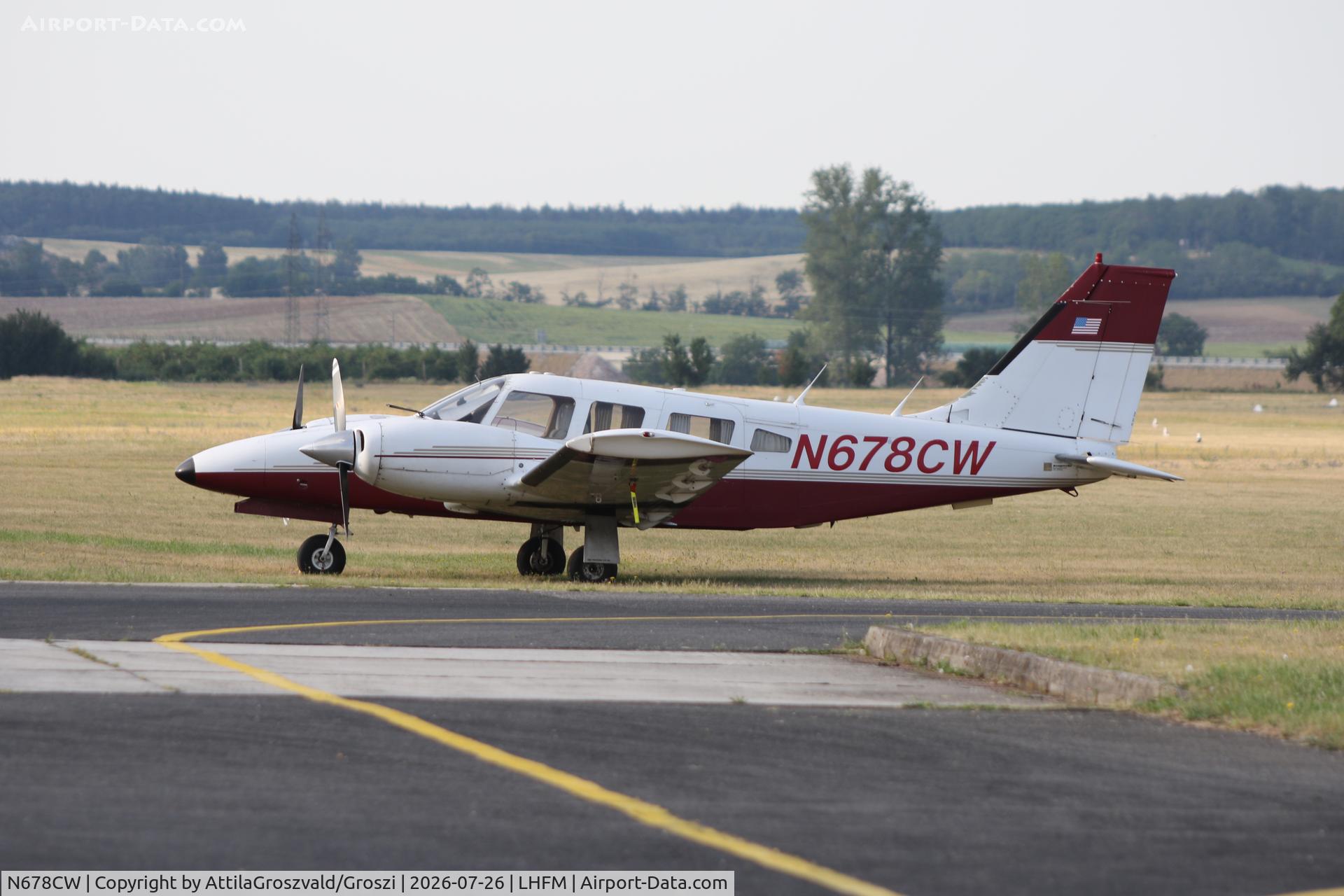 Aircraft N678CW, 1978 Piper PA-34-200T, c/n 34-7870236, LHFM - Fertöszentmiklós Meidl-Airport, Hungary, at LHFM, photo by AttilaGroszvald/Groszi