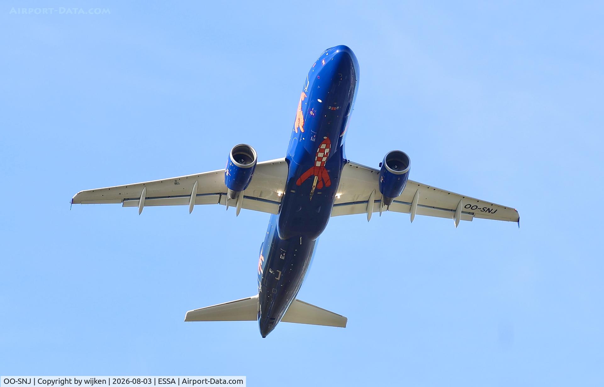 Aircraft OO-SNJ, 2007 Airbus A320-214, c/n 3161, Rwy 19R, at ESSA, photo by wijken
