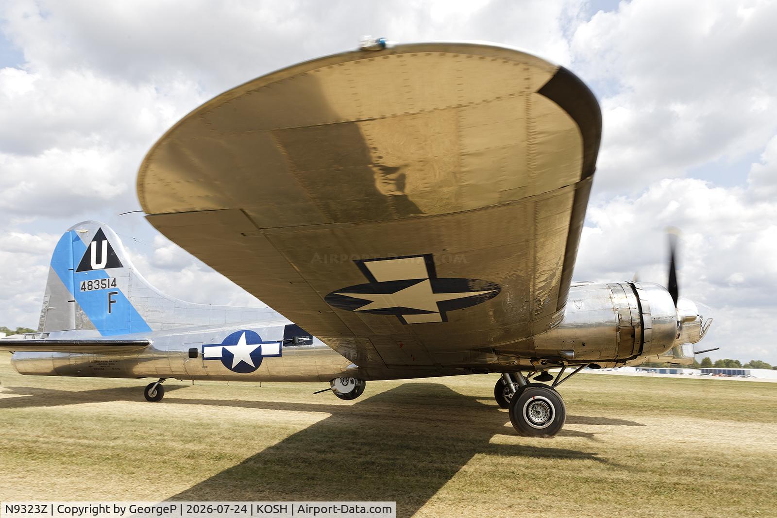 Aircraft N9323Z, 1944 Boeing B-17G-85-DL Flying Fortress, c/n 32155, Airventure 2026., at KOSH, photo by GeorgeP