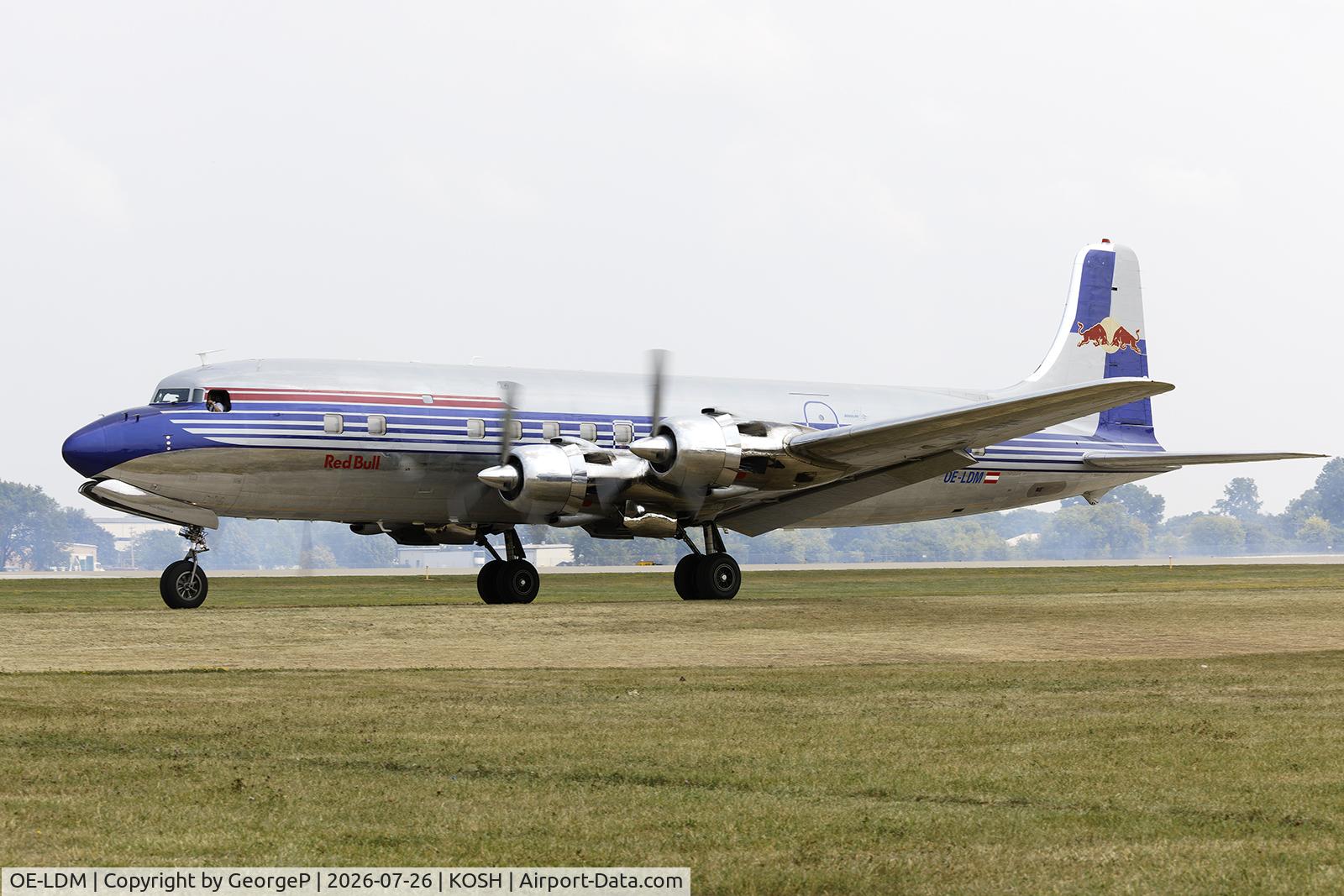 Aircraft OE-LDM, 1958 Douglas DC-6B, c/n 45563 l/n 1034, Airventure 2026., at KOSH, photo by GeorgeP
