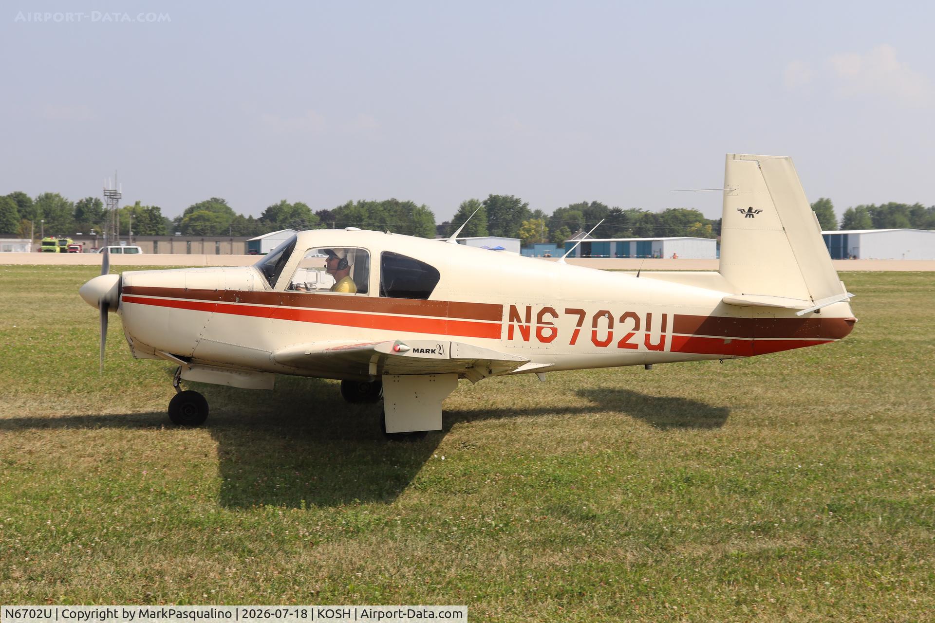 Aircraft N6702U, 1963 Mooney M20C Ranger, c/n 2434, Mooney M20C, at KOSH, photo by MarkPasqualino