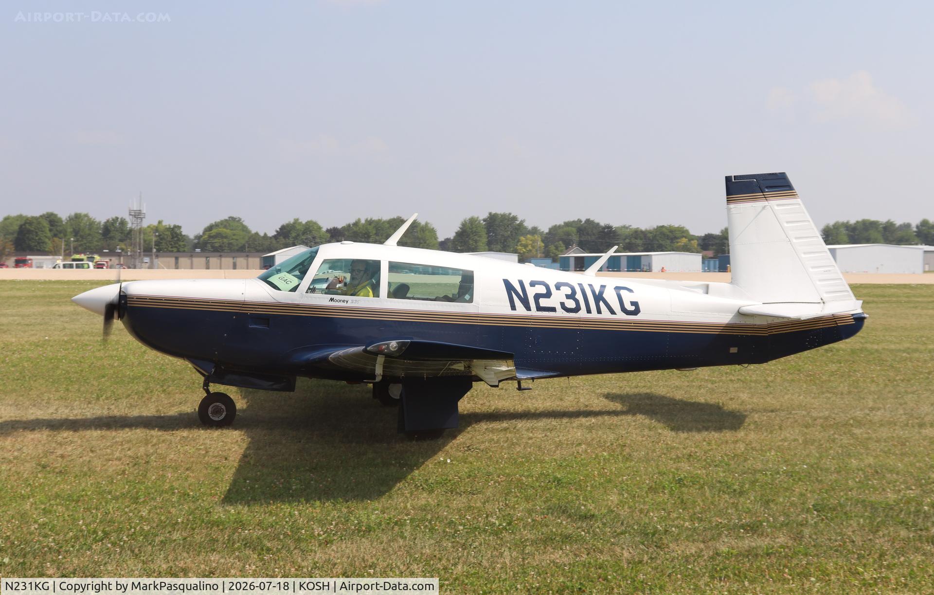 Aircraft N231KG, 1979 Mooney M20K, c/n 25-0069, Mooney M20K, at KOSH, photo by MarkPasqualino