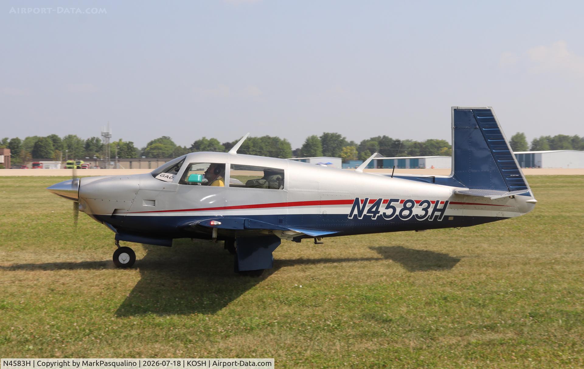 Aircraft N4583H, 1979 Mooney M20J 201, c/n 24-0852, Mooney M20J, at KOSH, photo by MarkPasqualino