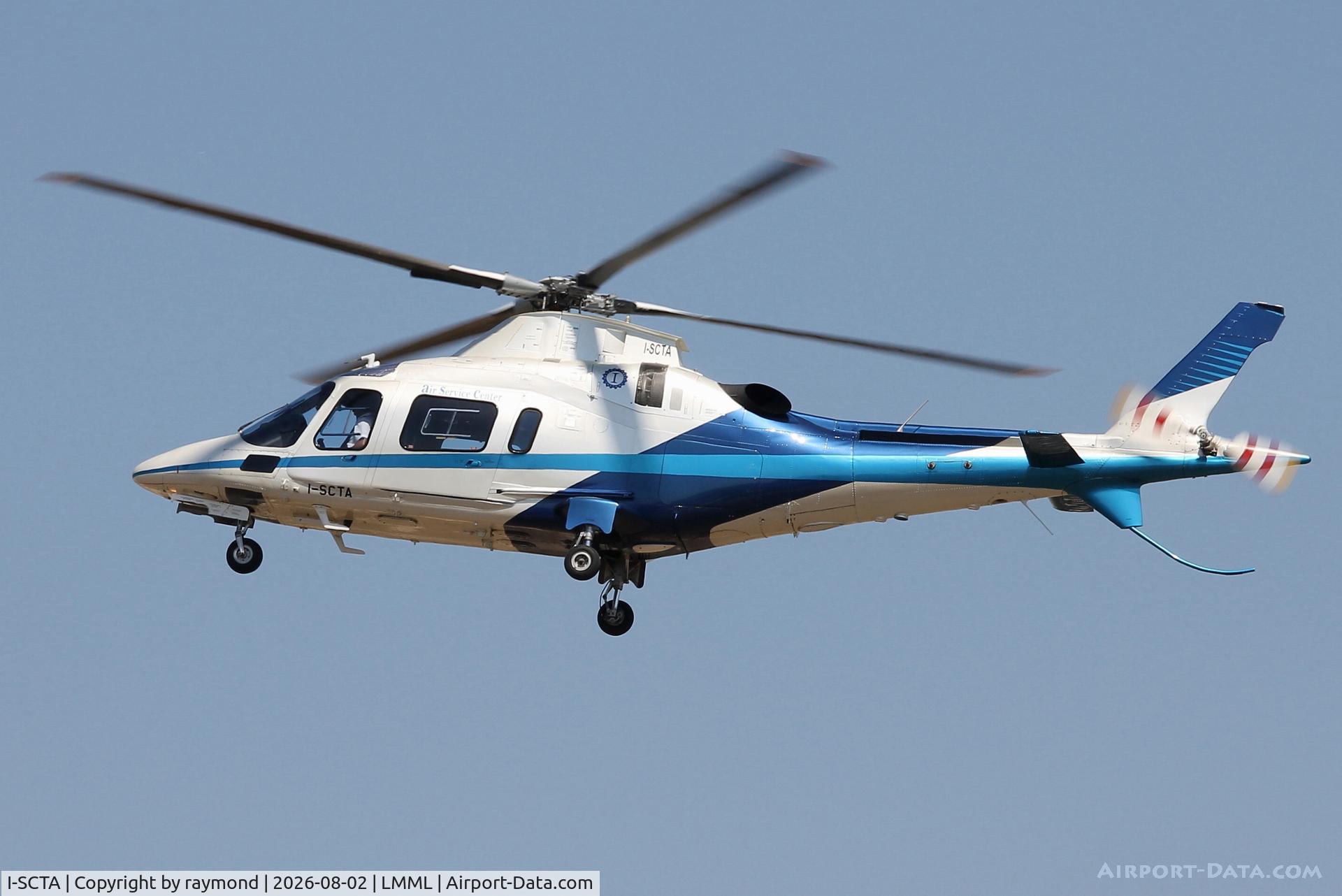 Aircraft I-SCTA, Agusta A-109E Power, c/n 11201, AgustaWestland AW109E of Air Service Centre reg I-SCTA approaching RW23 at MLA., at LMML, photo by raymond