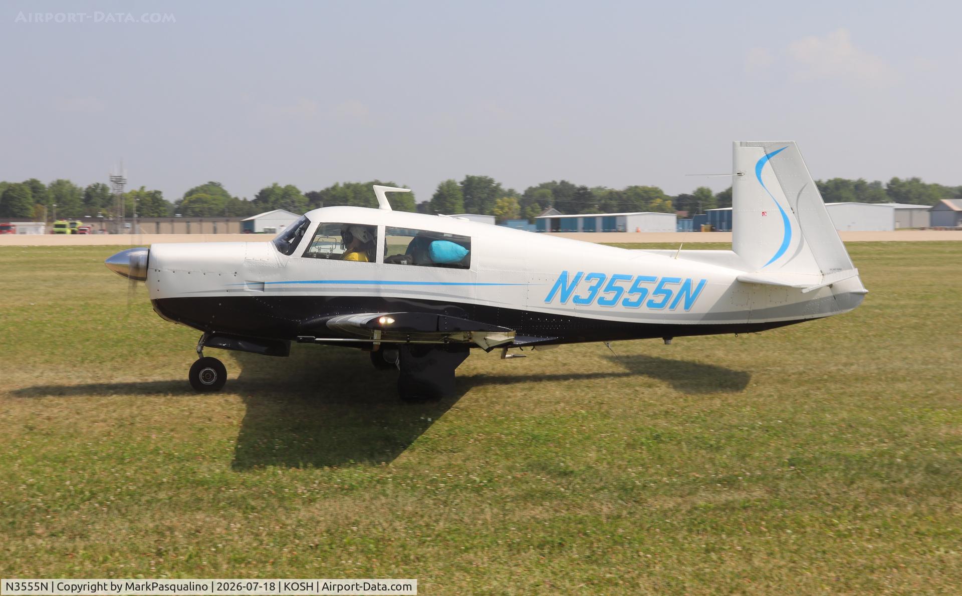 Aircraft N3555N, 1967 Mooney M20F Executive, c/n 680095, Mooney M20F, at KOSH, photo by MarkPasqualino