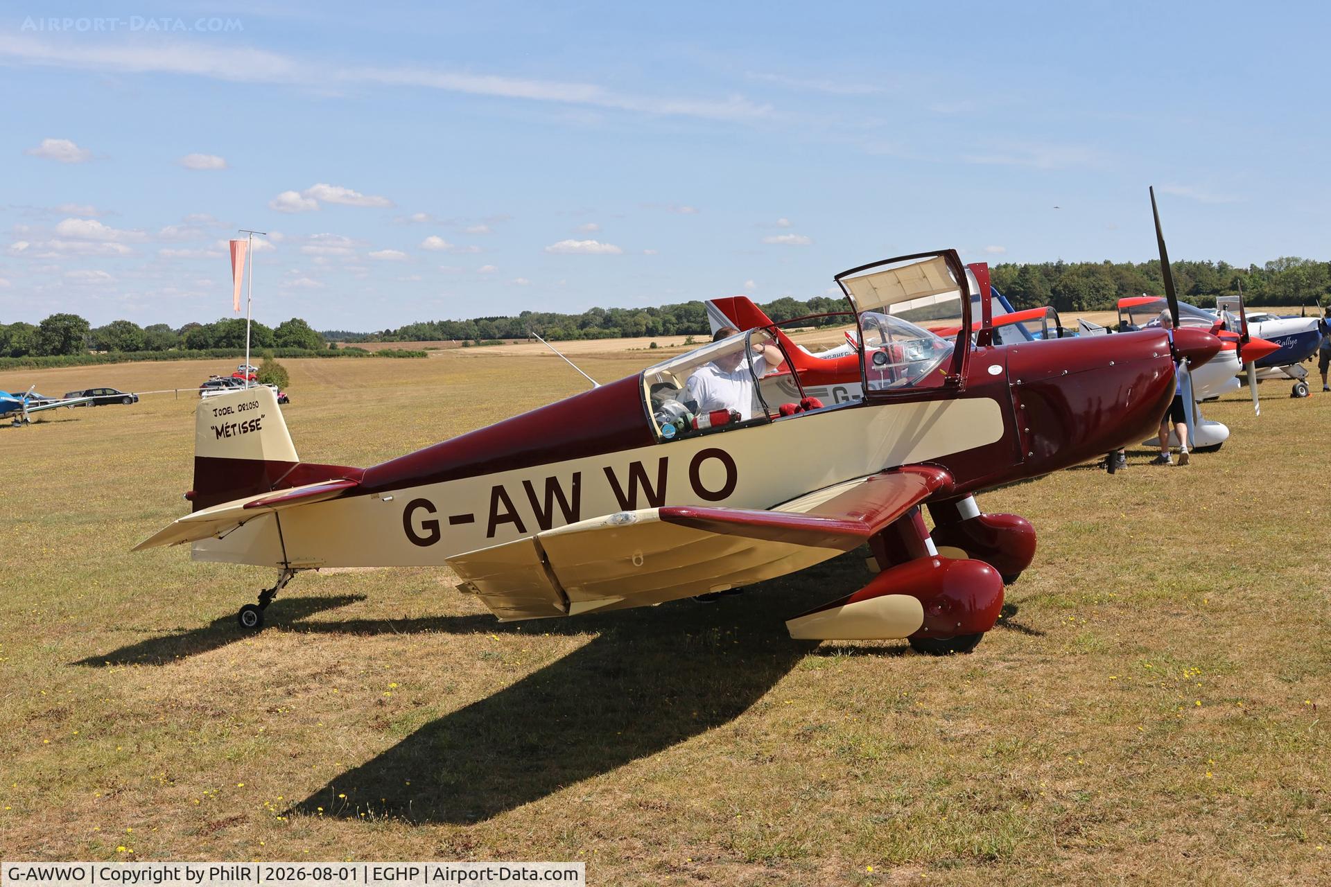 Aircraft G-AWWO, 1964 CEA Jodel DR-1050 Sicile, c/n 552, G-AWWO 1964 CEA Jodel DR1050 Ambassadeur Jodel Fly In Popham 01.08.26 (2).jpg, at EGHP, photo by PhilR