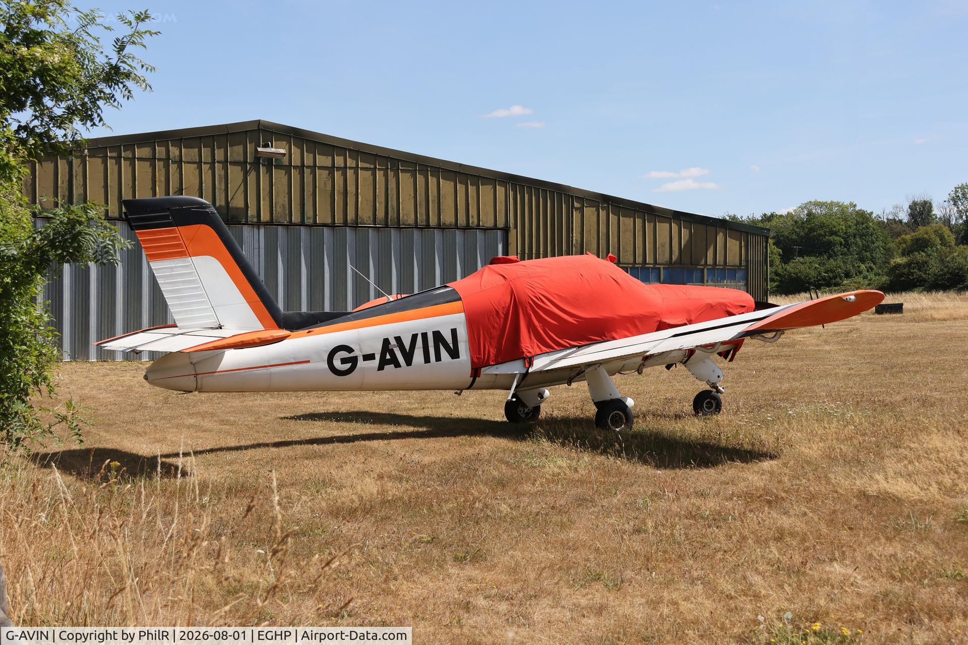 Aircraft G-AVIN, 1967 Socata MS.880B Rallye Club, c/n 884, G-AVIN 1967 Societe De Construction D'Avions De Tourisme Et D'Affaires Morane Saulnier MS880B Rallye Club Jodel Fly In Popham 01.08.26.jpg, at EGHP, photo by PhilR